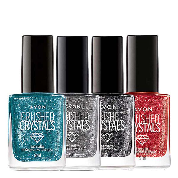 Kit Esmaltes Avon Crushed Crystals