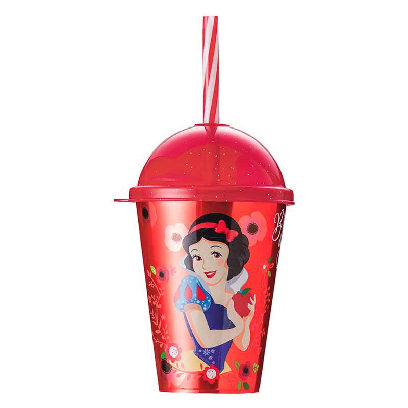 Copo Com Tampa E Canudo Branca De Neve