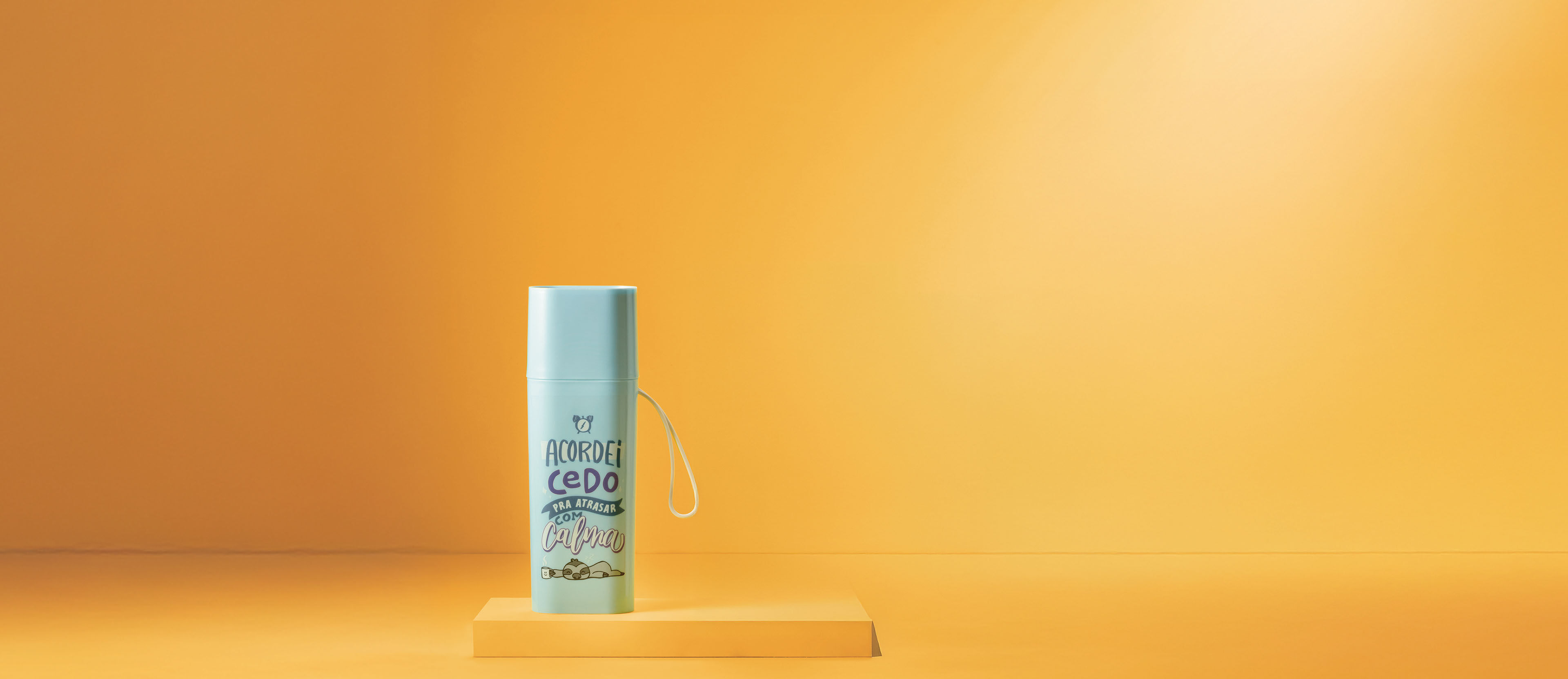 Porta Escova Dentes Acorda Cedo Céu Azul