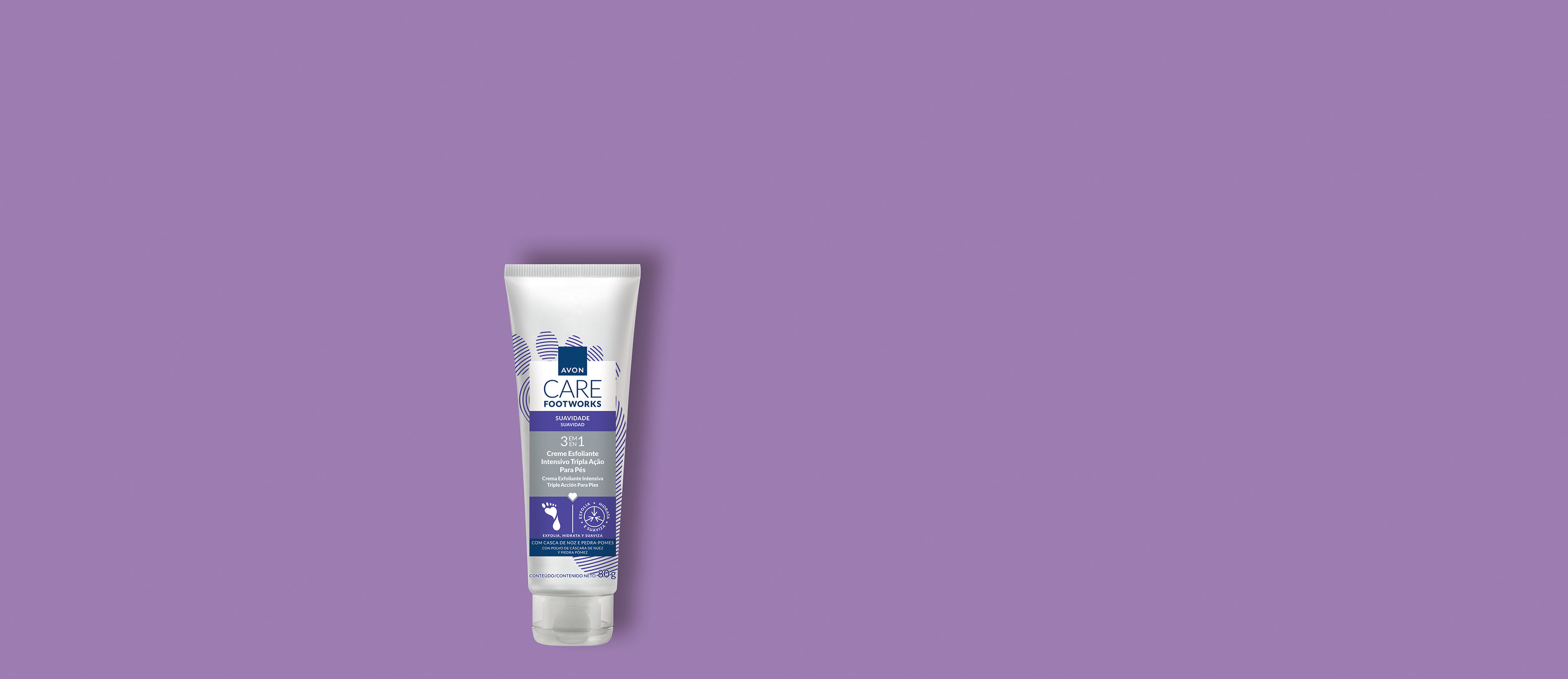 Avon Care Footworks Creme Esfoliante para os pés