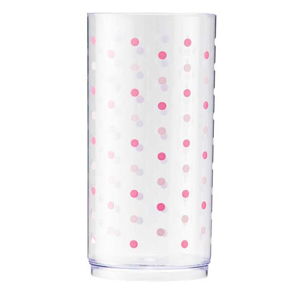 Copo de Plástico Rosa Retrô Poá