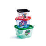 Kit 3 Potes Quadrados Capitao America E Hulk