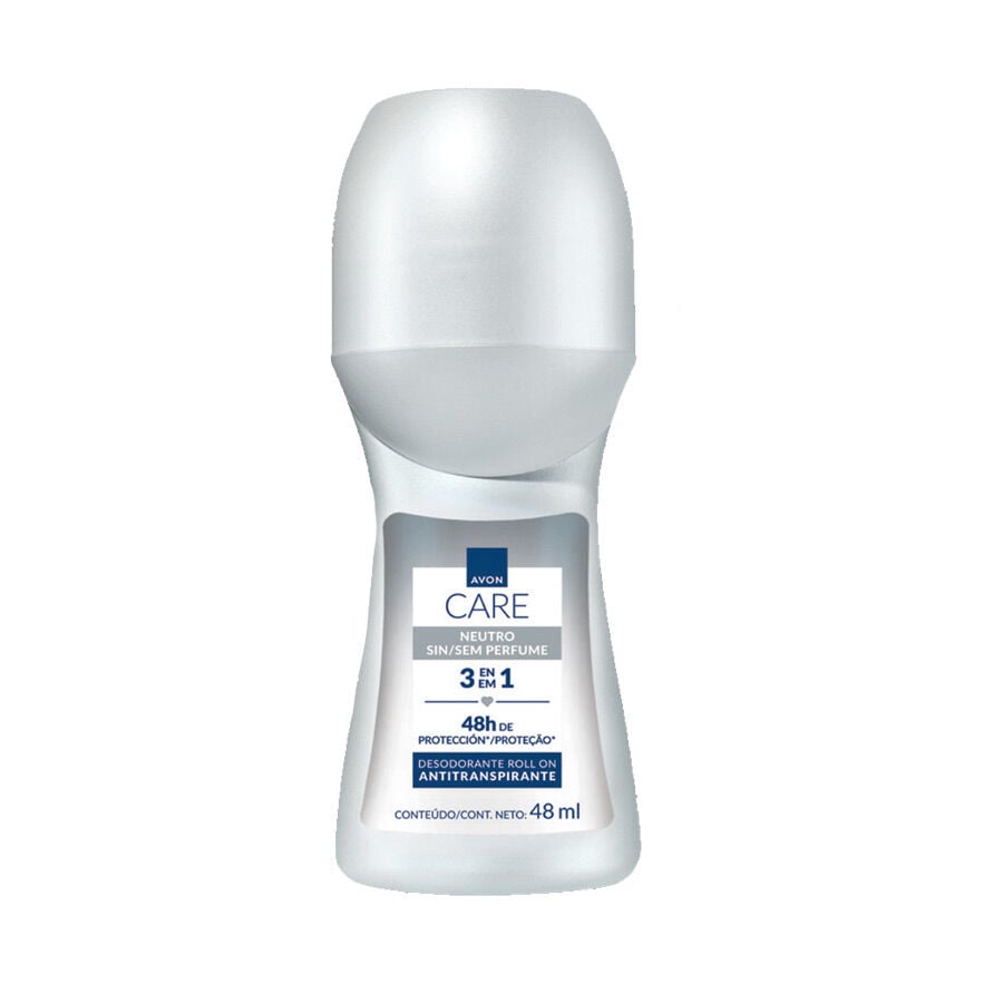 Desodorante Antitranspirante Neutro Roll On 3 en 1 sin perfume | Avon Care