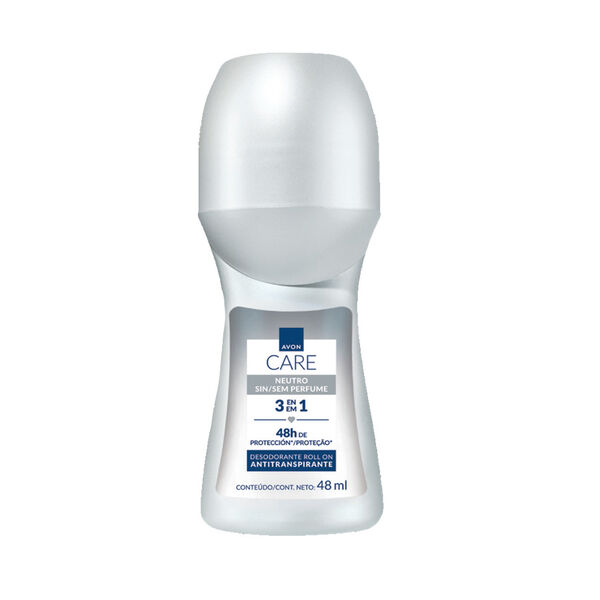Desodorante Antitranspirante Neutro Roll On 3 en 1 sin perfume | Avon Care