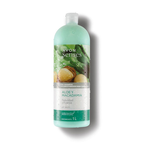 Shampoo 2 en 1 para el cabello Aloe y Macadamia | Avon Senses
