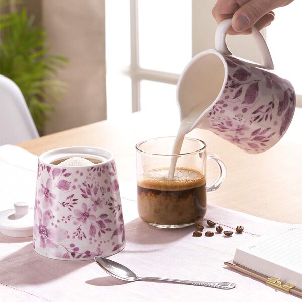 Juego De Café Cerámica Malva | Casa y Estilo