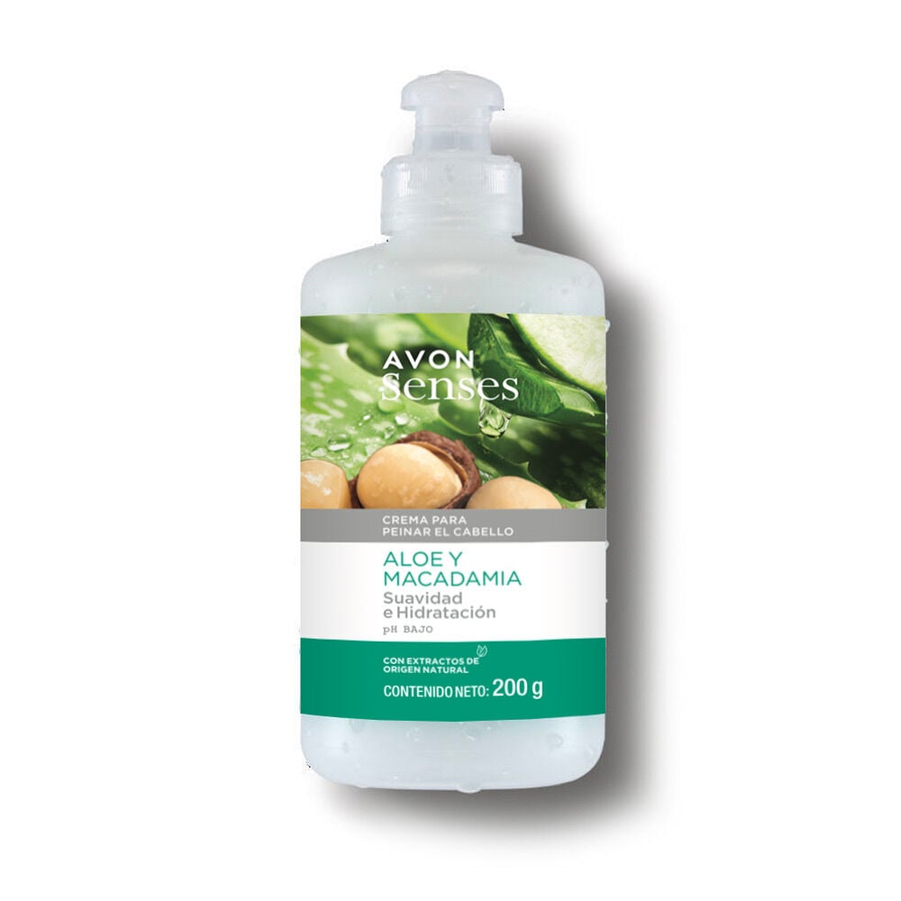 Crema para peinar el cabello  Aloe y Macadamia | Avon Senses