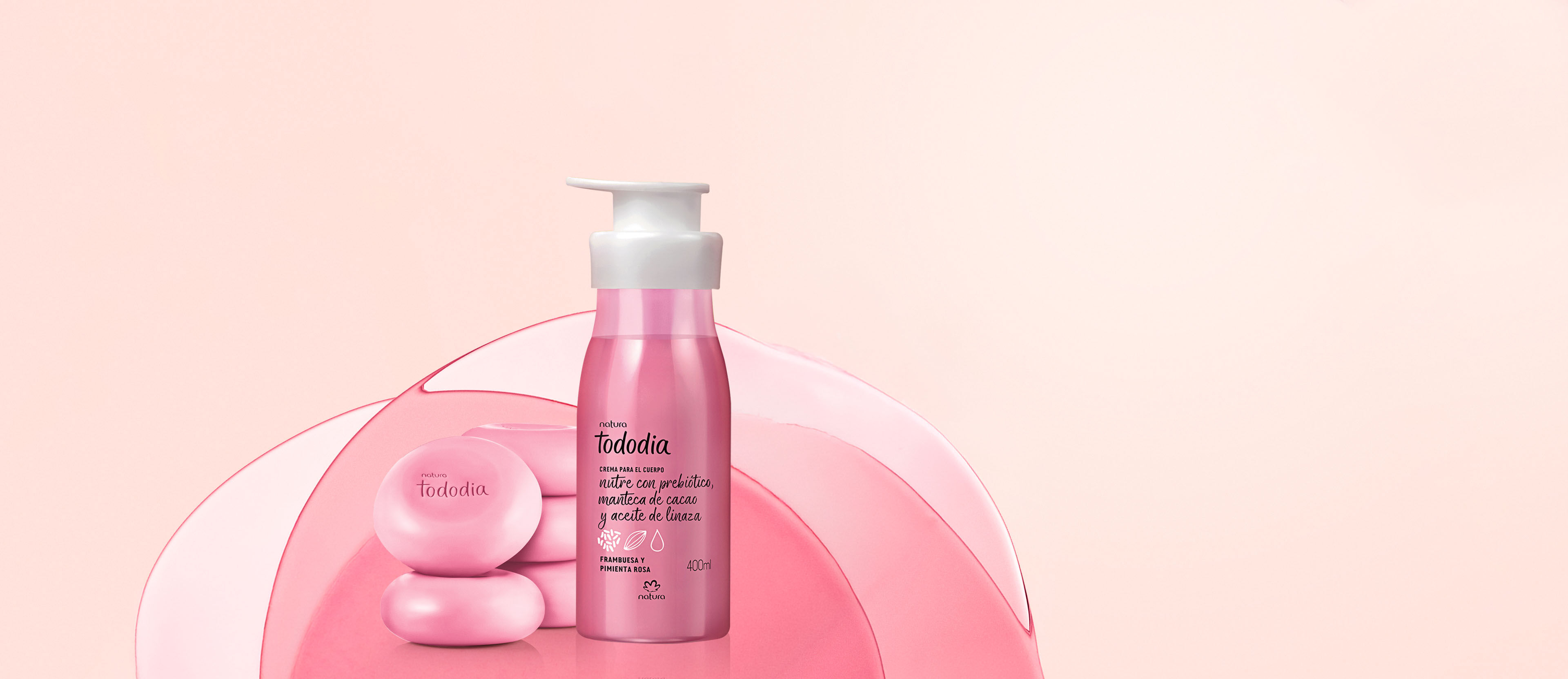 Kit Jabón y Crema para el Cuerpo Tododia Frambuesa y Pimienta Rosa