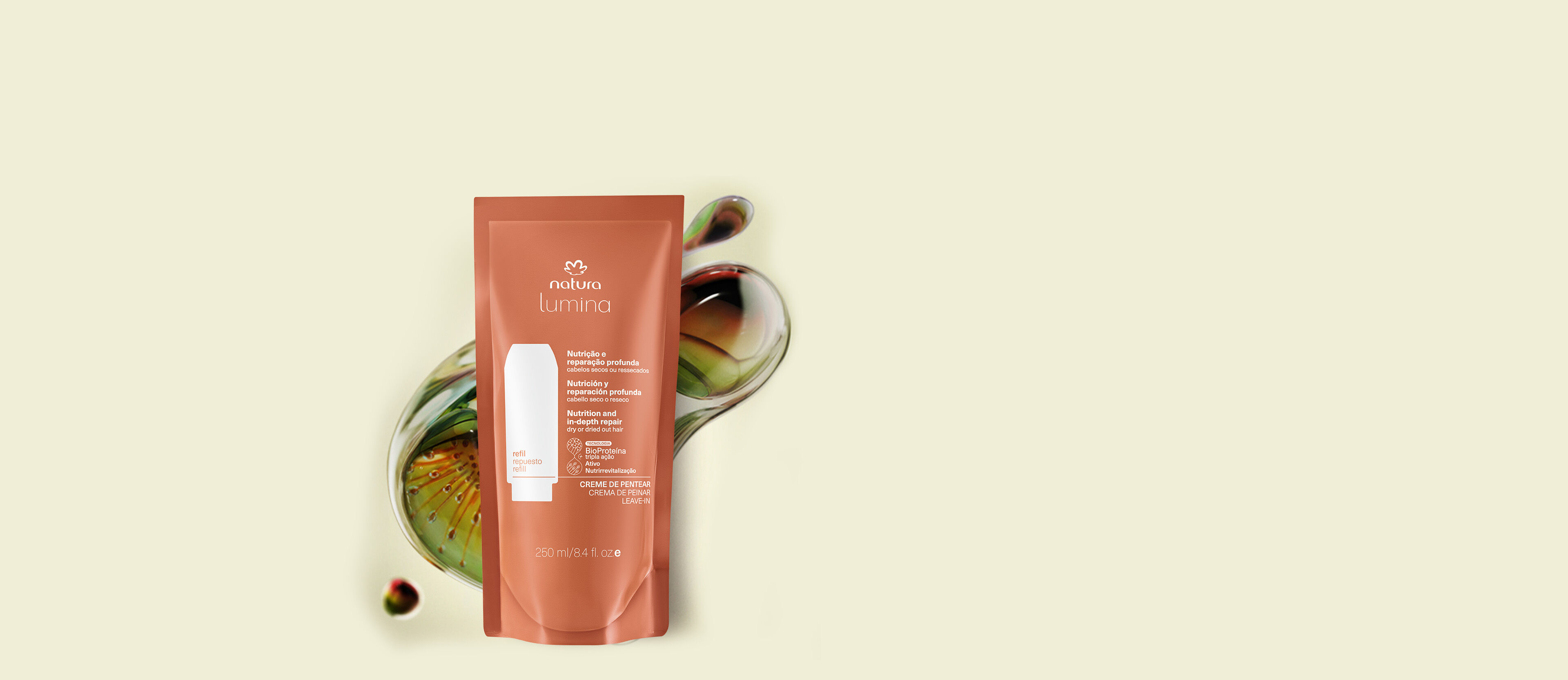 Repuesto Crema para peinar Selladora de cutículas Cabellos secos