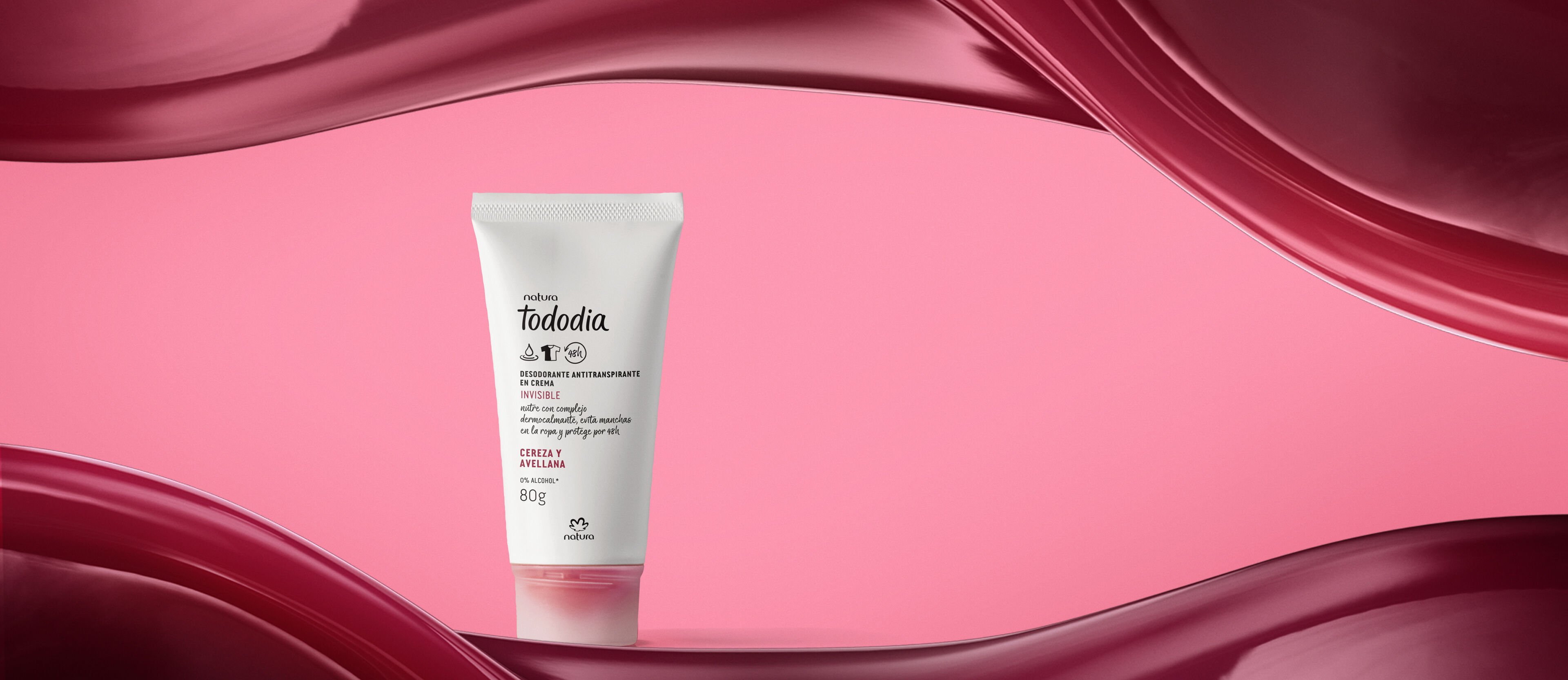 Desodorante Antitranspirante en Crema Tododia Cereza y Avellana