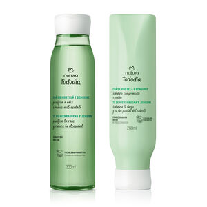 Kit Shampoo y Acondicionador Detox Tododia Té de Hierbabuena y Jengibre
