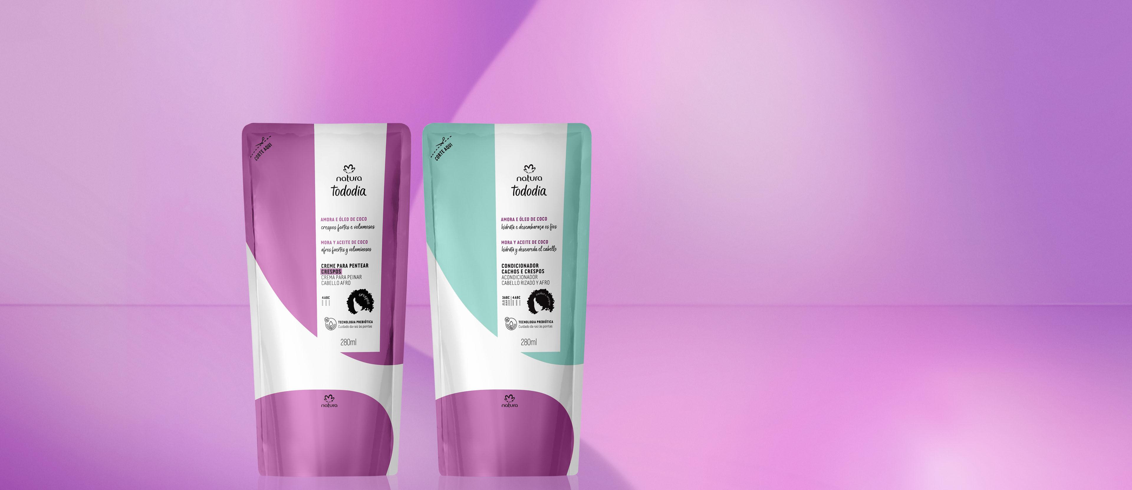 Kit Acondicionador y Crema para Peinar Cabello Rizado Tododia Mora y Aceite de Coco (2 productos)