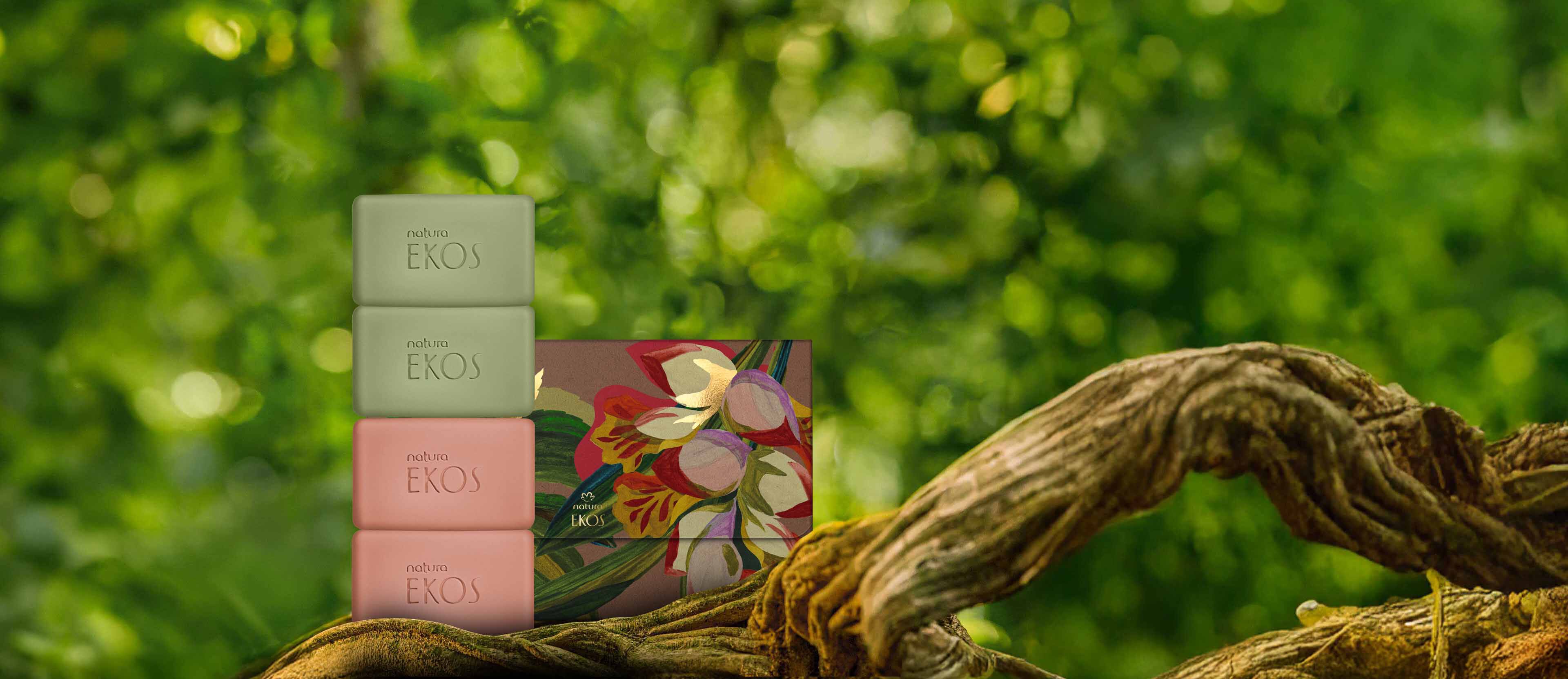 Jabón en Barra Baño Perfumado Ekos Flor de Vindicá y Menta Piperita