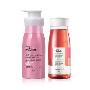 Kit Crema Corporal y Jabón Líquido Tododia Frambuesa y Pimienta Rosa