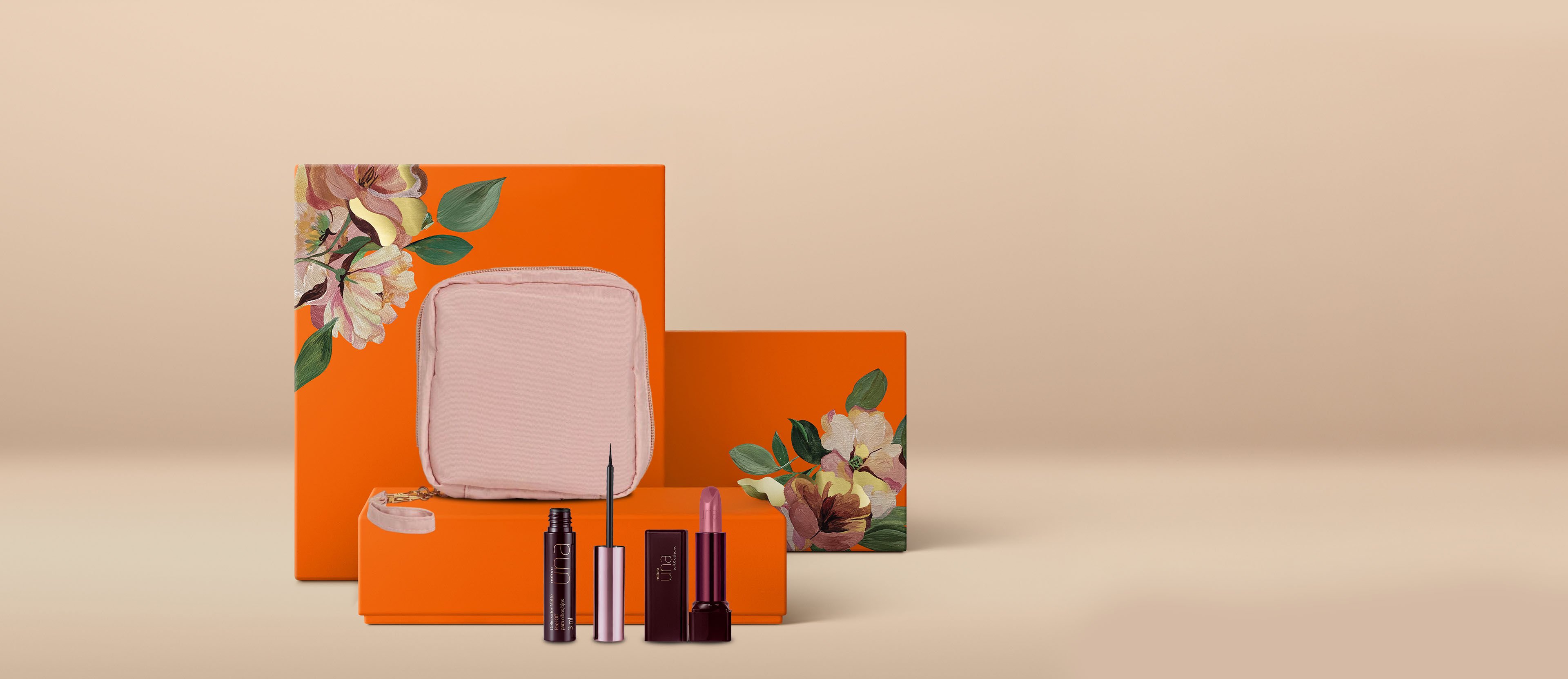 Regalo Madres Una con estuche + 1 delineador + 1 labial Rosa 2C