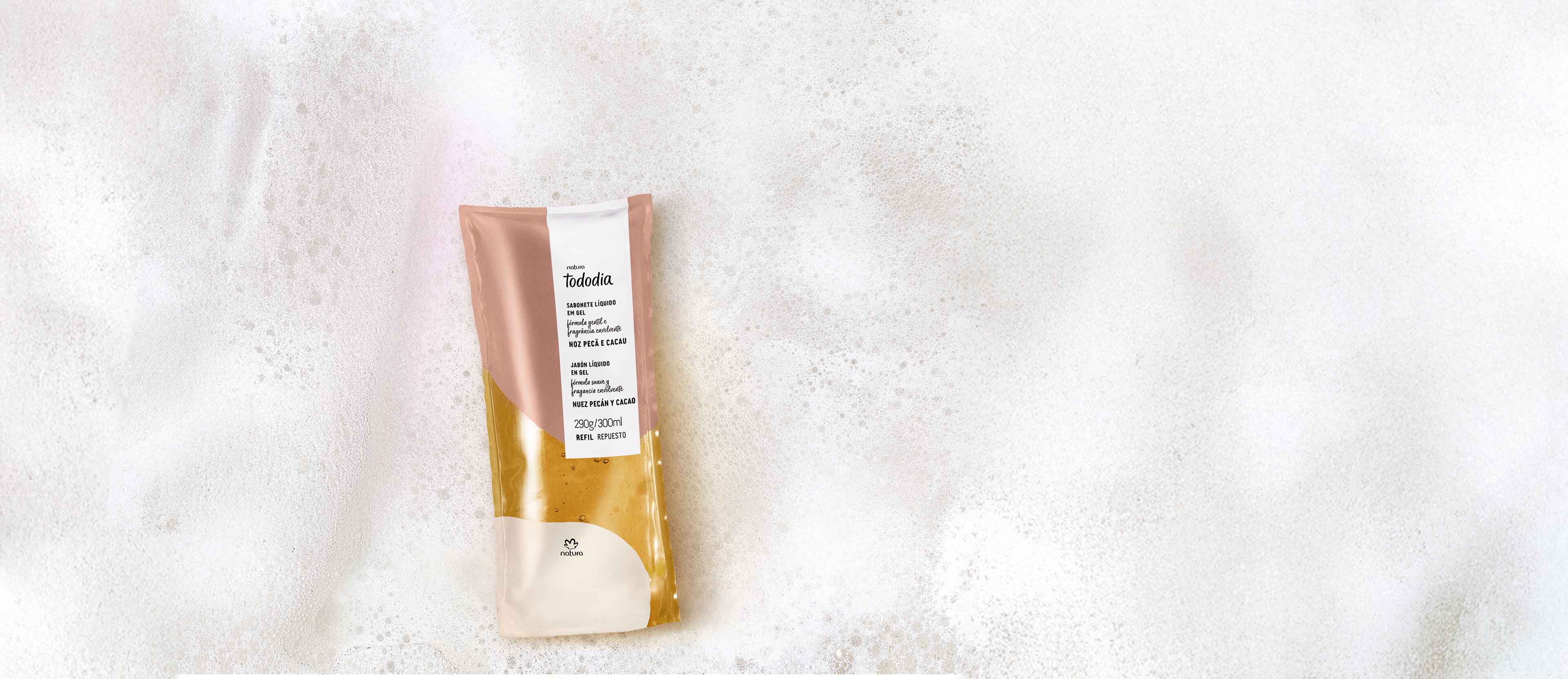 Repuesto jabon líquido en gel nuez pecán y cacao