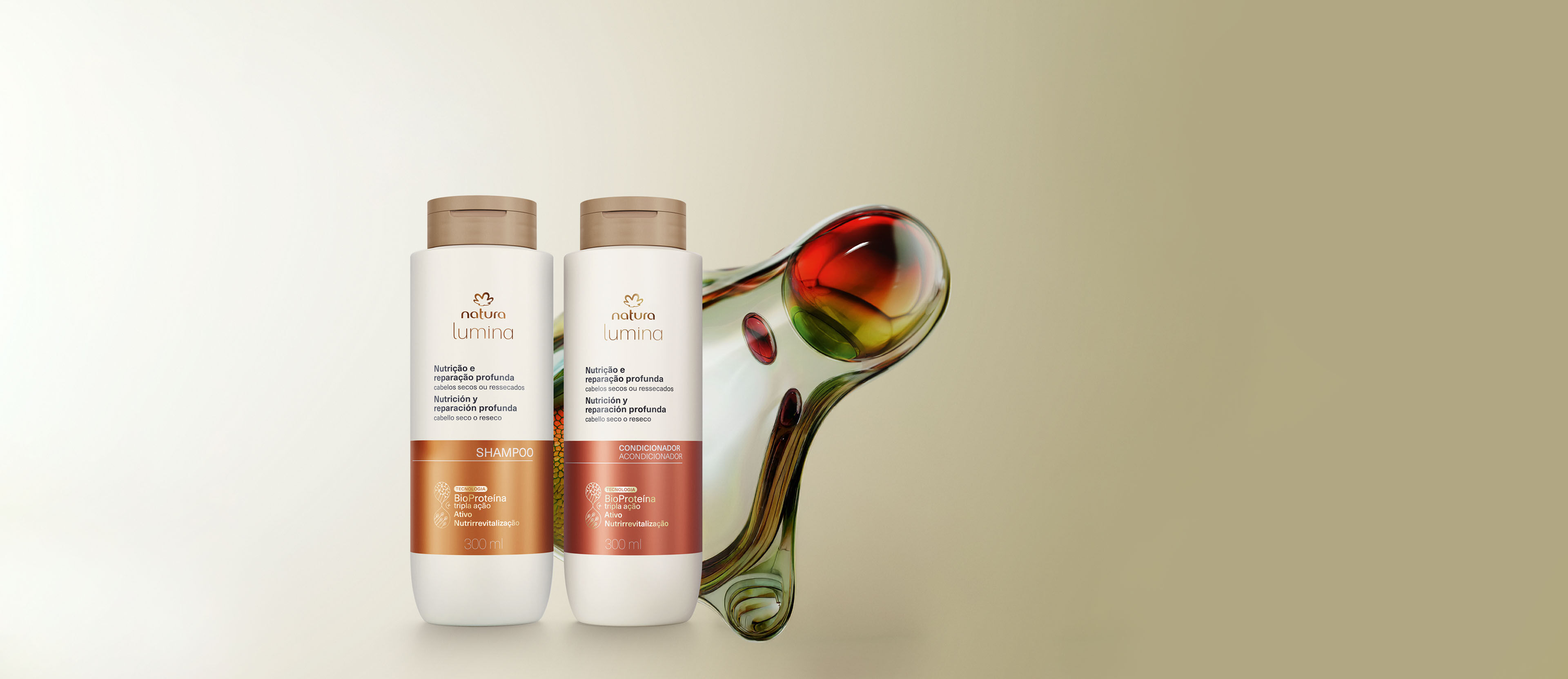 Kit Shampoo y Acondicionador Lumina Nutrición y Reparación Profunda