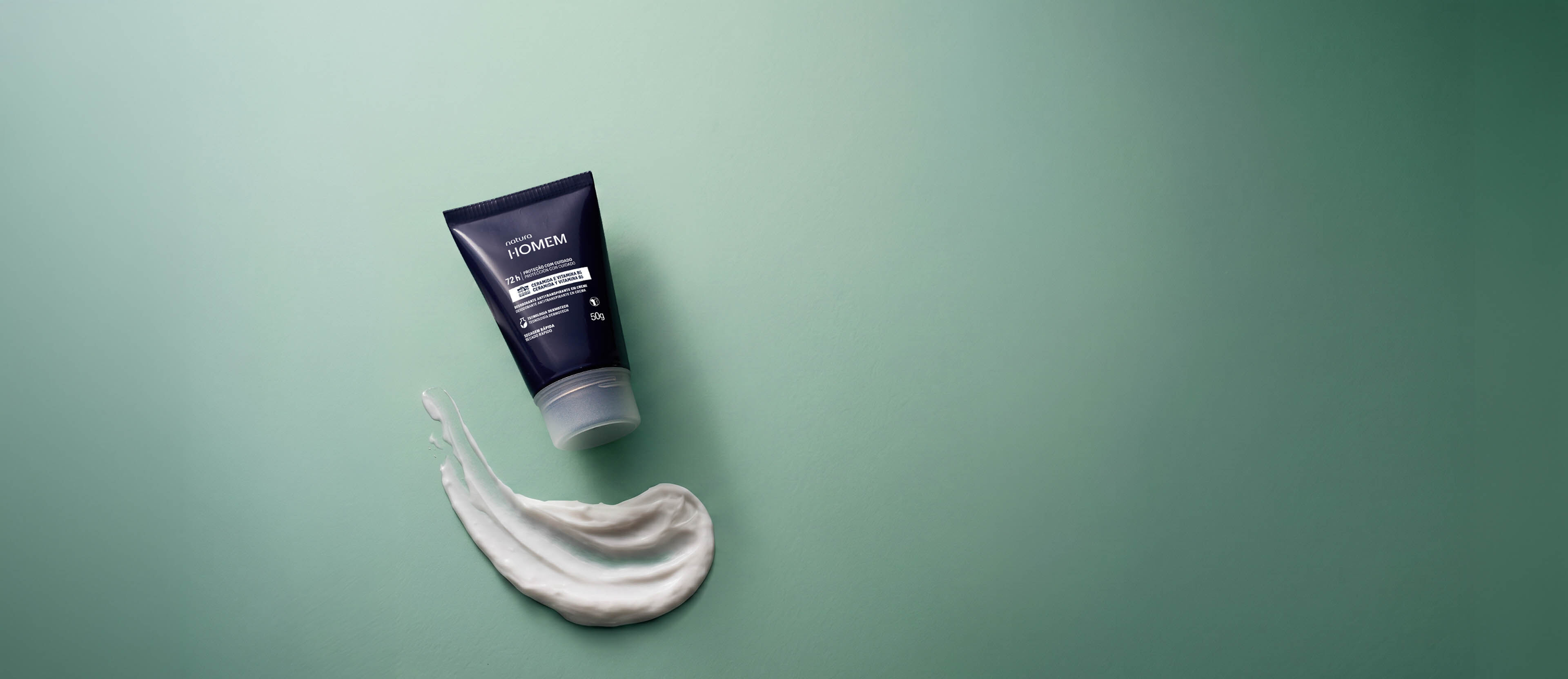 Desodorante Invisible Antitranspirante en Crema Homem 50g
