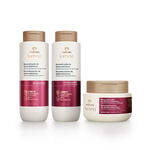 Kit shampoo, Acondicionador y Mascarilla Lumina Reconstrucción de Daños Extremos