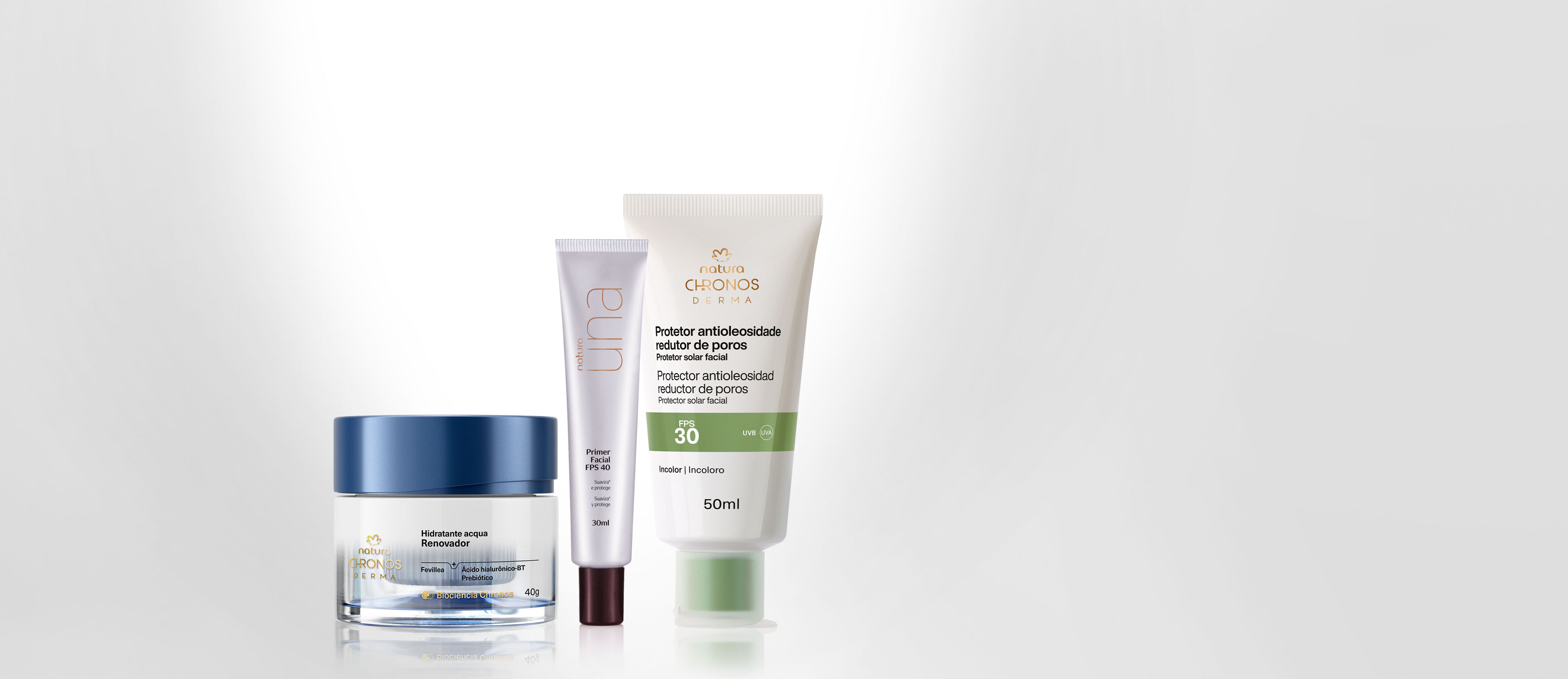 Kit Primer Una, Protector y Hidratante Chronos Derma