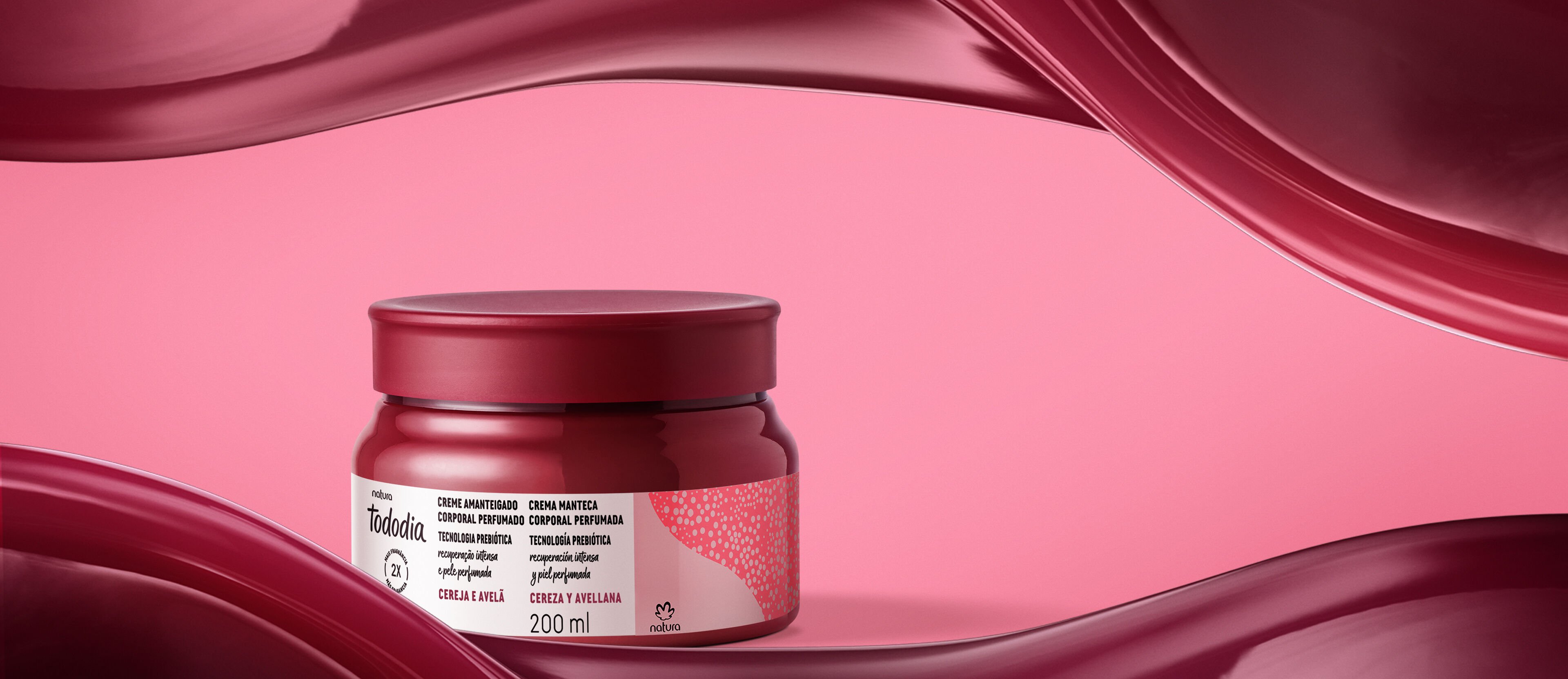 Crema Hidratante Corporal Perfumada Tododia Cereza y Avellana