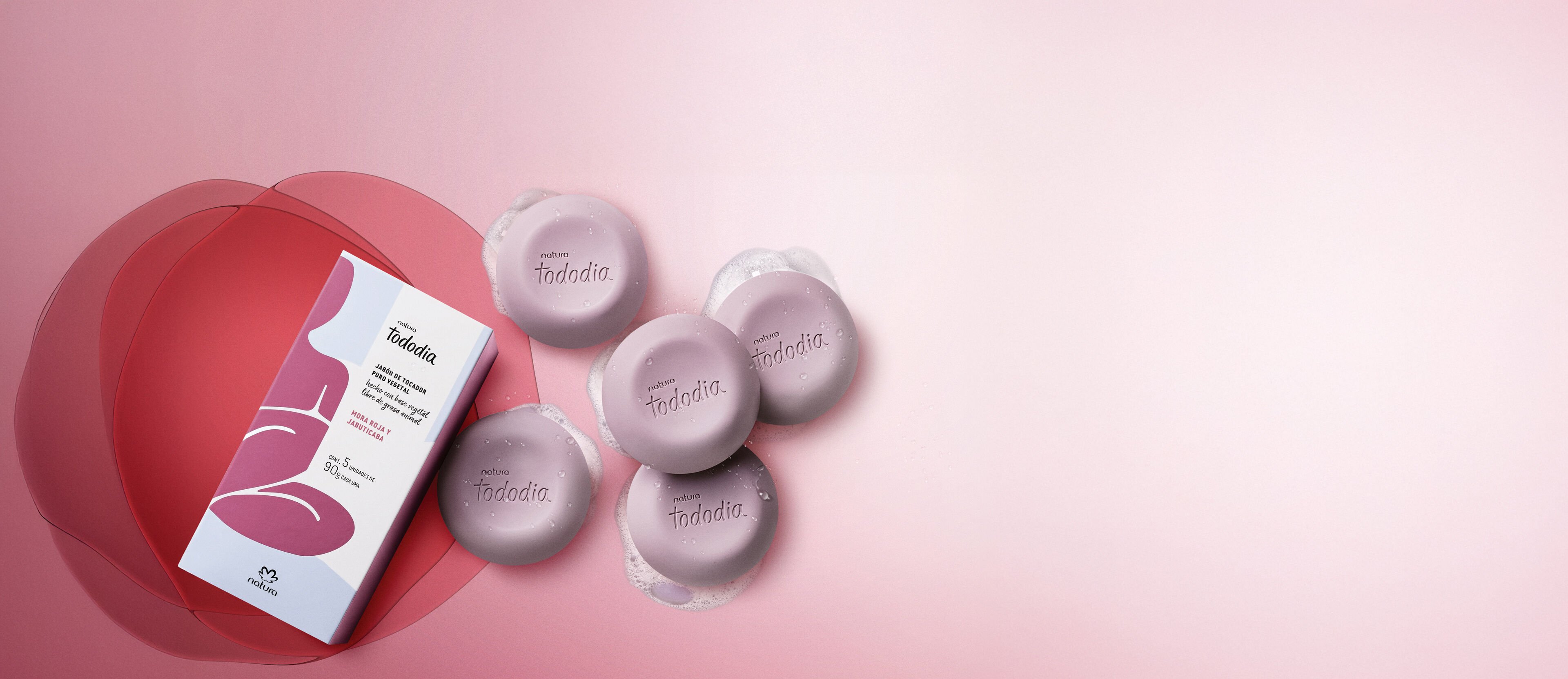 Jabón en Barra Puro Vegetal Tododia Mora Roja y Jabuticaba