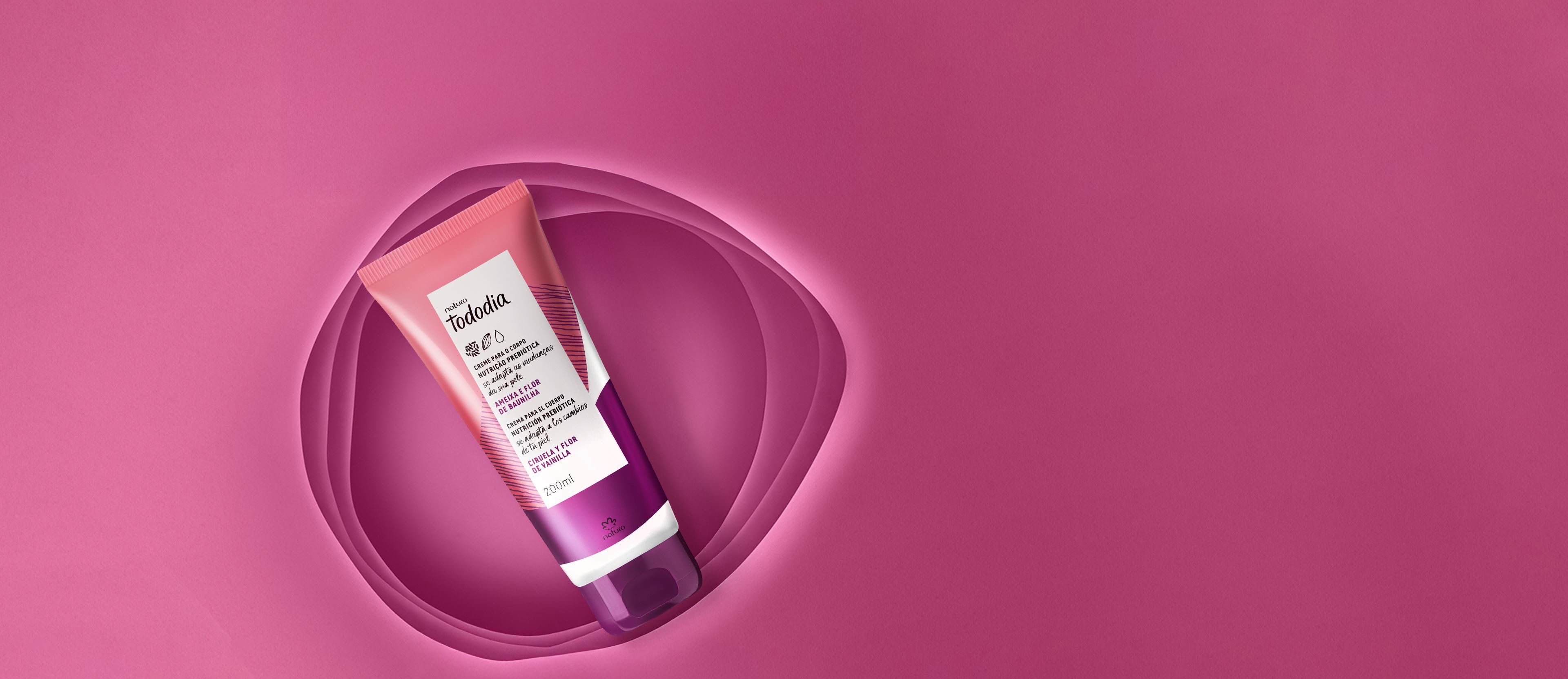 Crema nutritiva para cuerpo Ciruela y Flor de Vainilla 200 ml Tododia