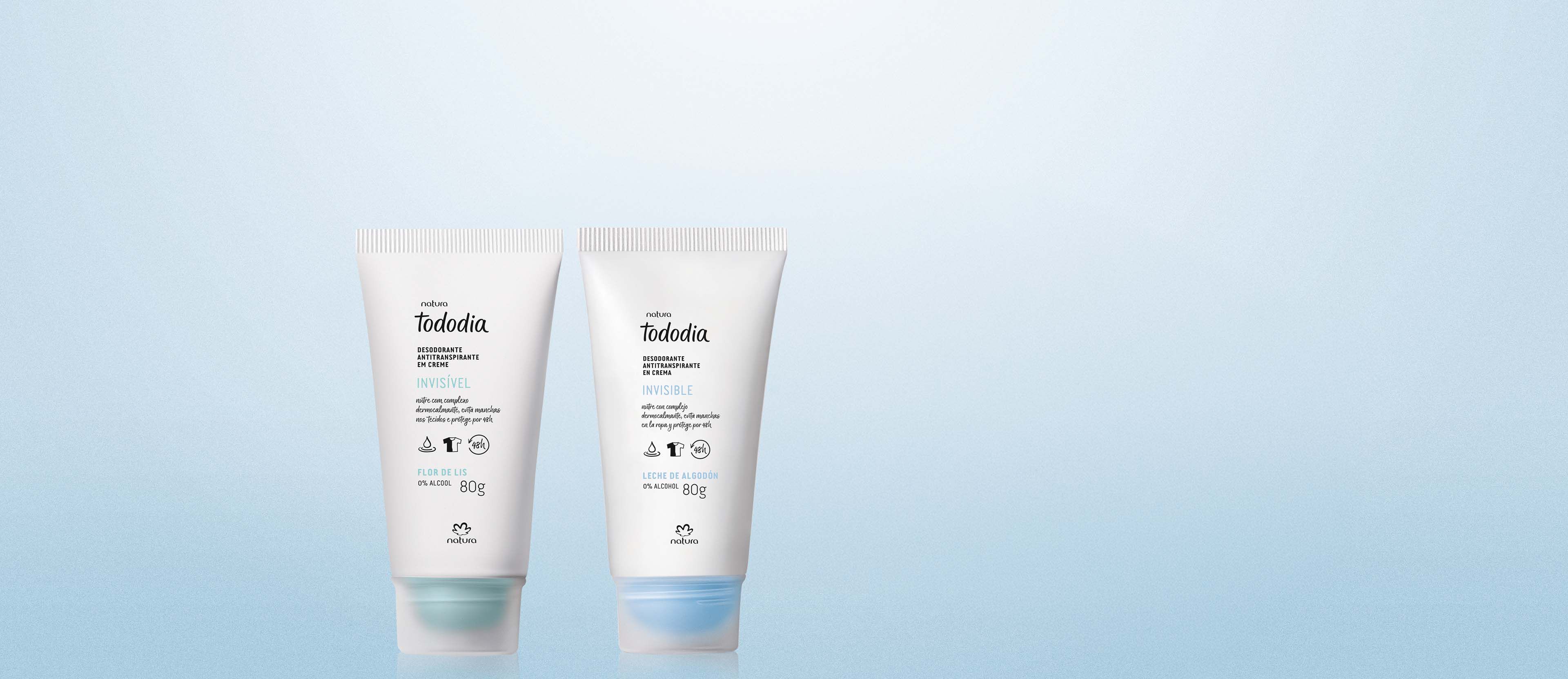 Kit Desodorante Antitranspirante en Crema Tododia Algodón y Flor de Lis