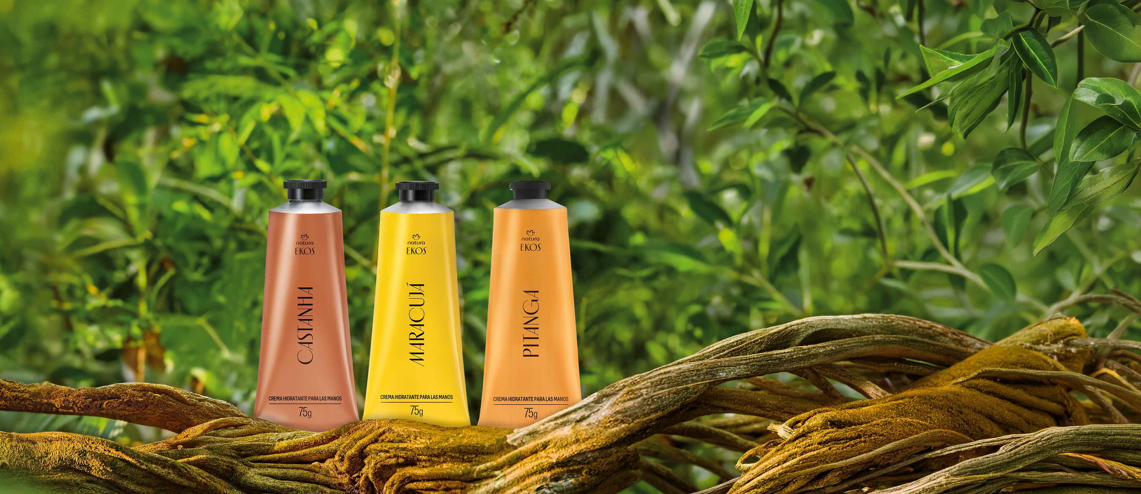 Kit Crema Hidratante para Manos Ekos Pitanga, Castaña y Maracuyá