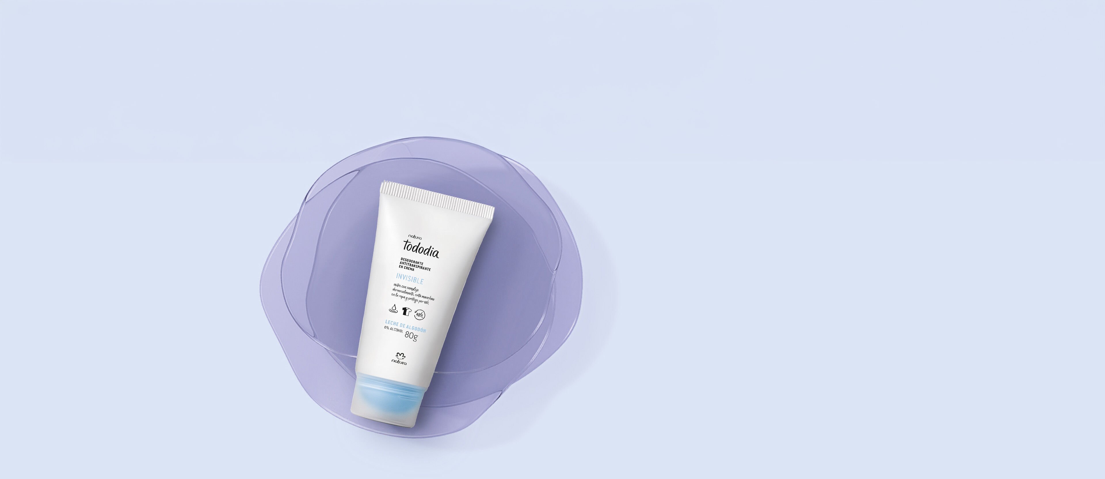 Desodorante antitranspirante en crema leche de algodón Tododia