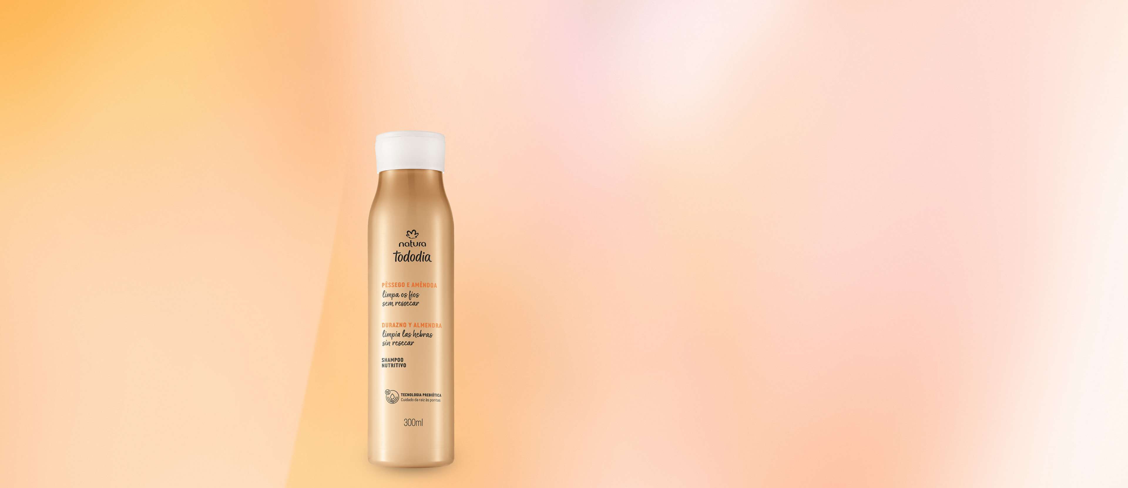Shampoo Nutrición Durazno y Almendras Tododia 300ml