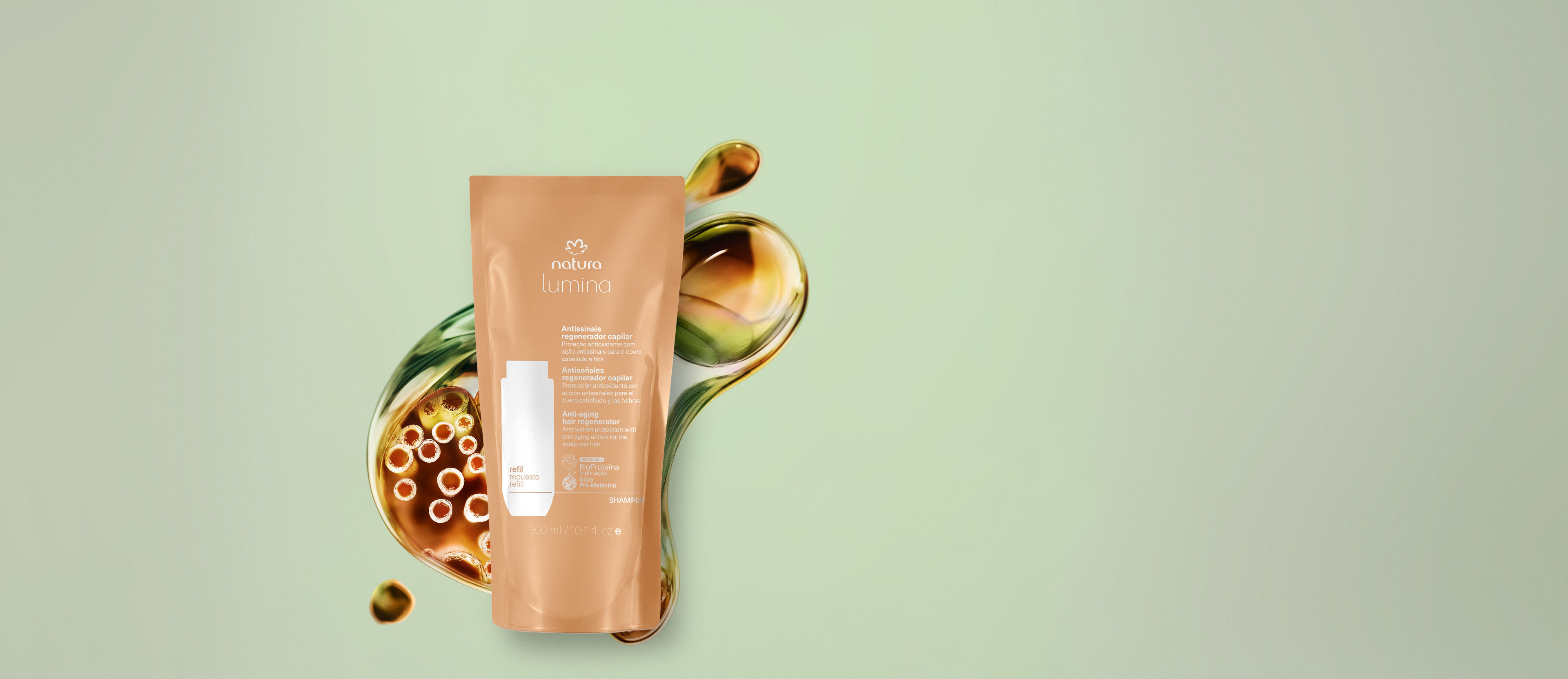 Refill Shampoo de Tratamiento Antiedad Regenerador Capilar Lumina 300 ml