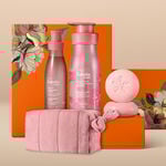 Regalo Madres Flor de Durazno y Jazmín con neceser (1 body splash + 1 crema corporal + 1 caja de jabones barra)