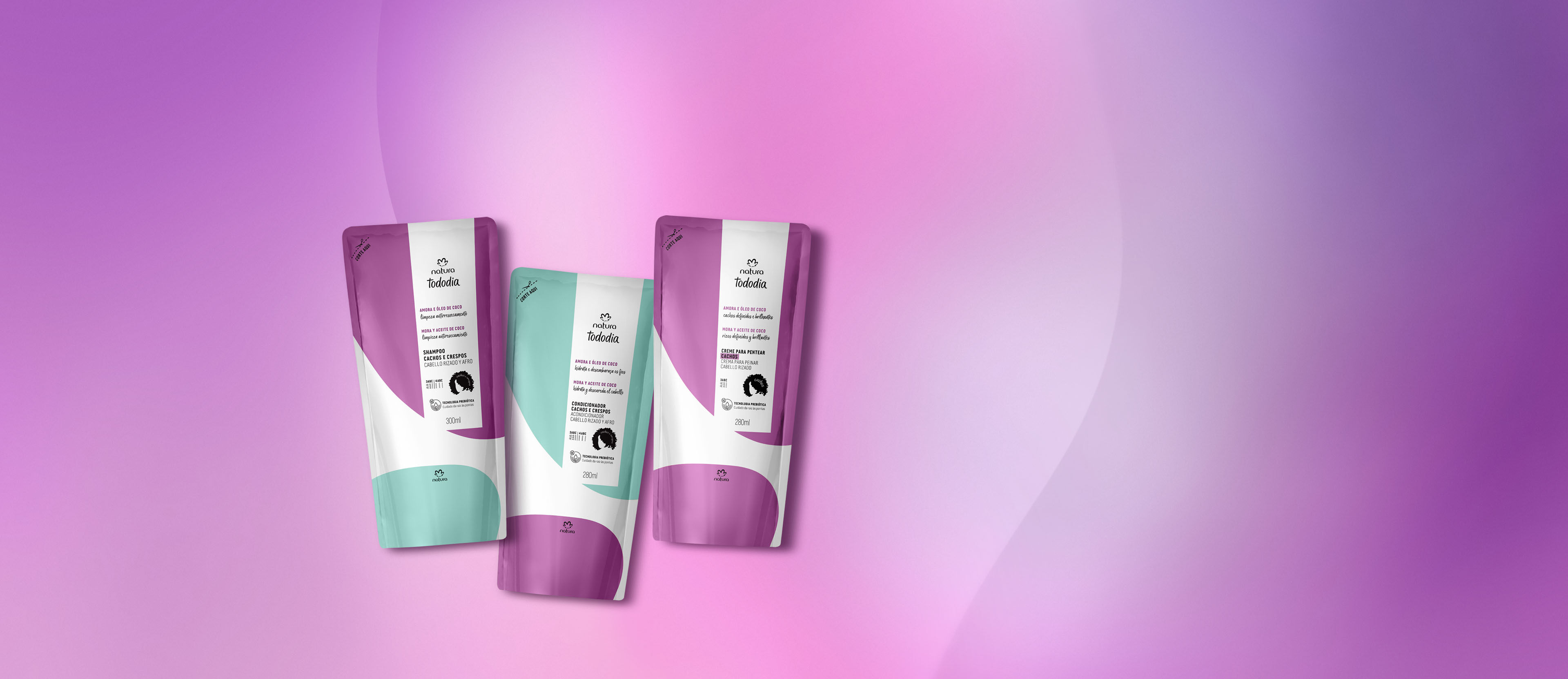 Kit Repuesto para Cabello Rizado y Crespo Tododia Mora y Aceite de Coco