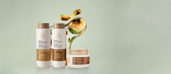 Kit shampoo, Acondicionador y Mascarilla Antiedad y Regenerador Capilar Natura Lumina