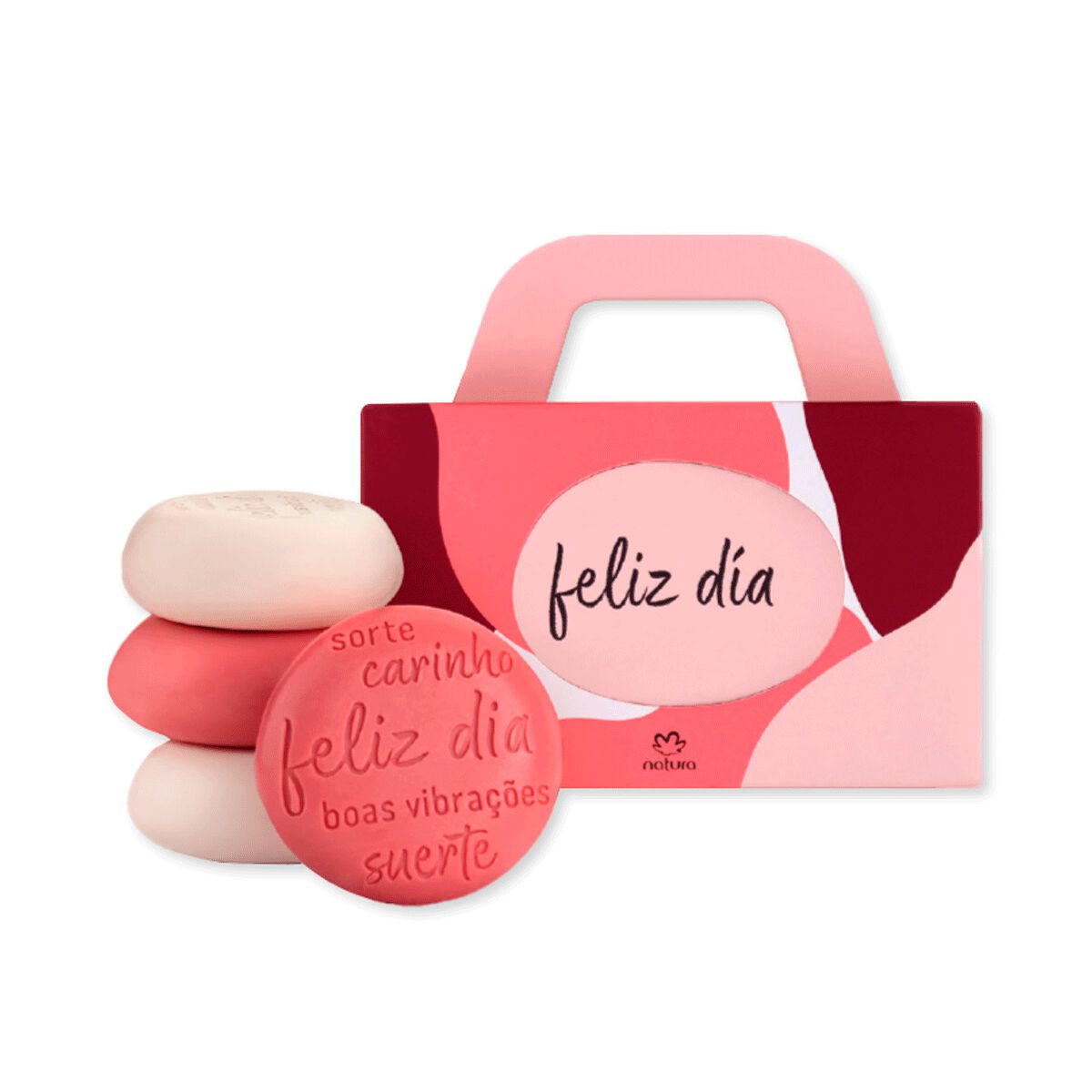 Caja de jabones en barra surtidos: 2 unidades de frutas rojas y 2 unidades de cereza y avellana