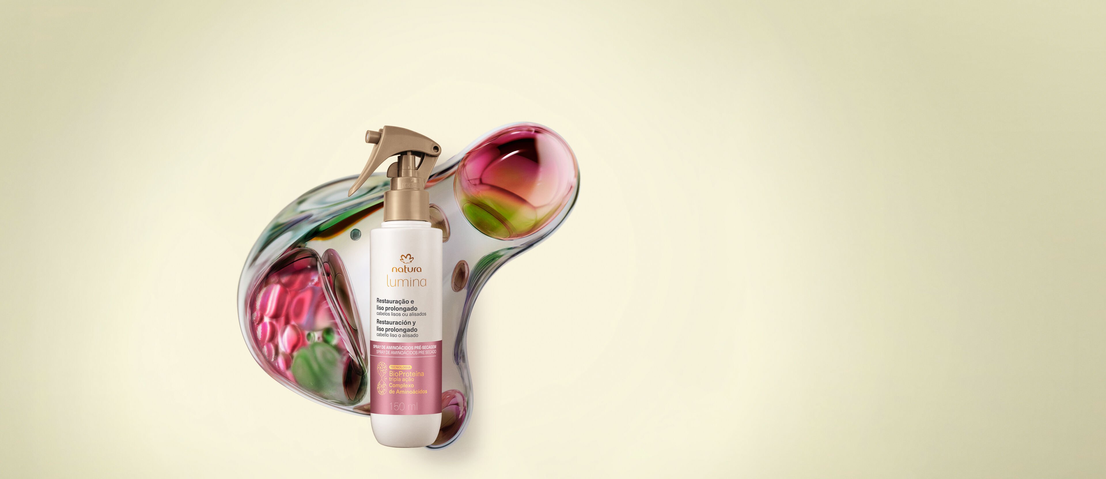 Spray de Aminoácidos Lumina Pre-Secado para Restauración y Liso Prolongado