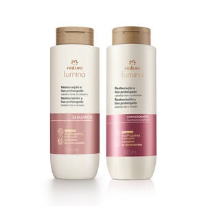 Kit Shampoo y Acondicionador Lumina para restauración y liso prolongado