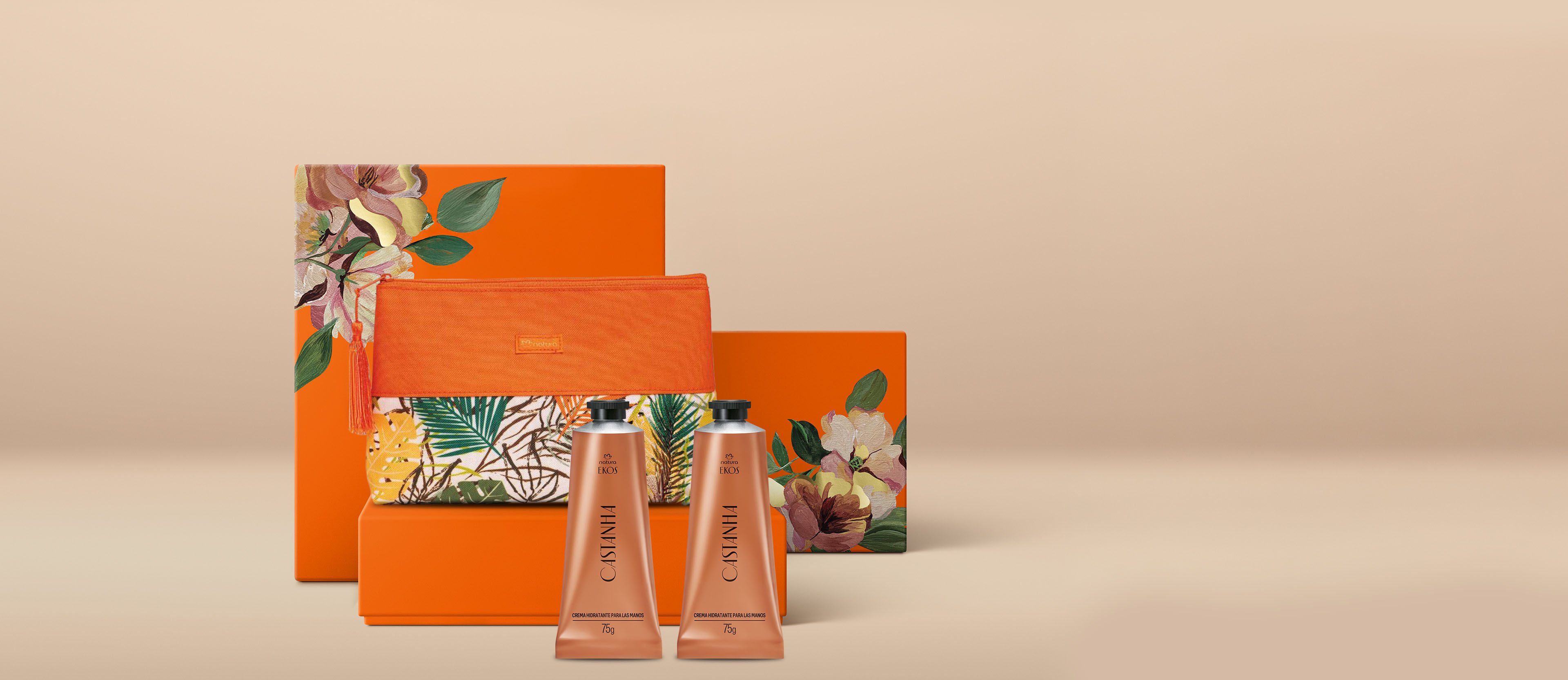 Regalo Madres 2 cremas de manos Castaña Ekos con Neceser