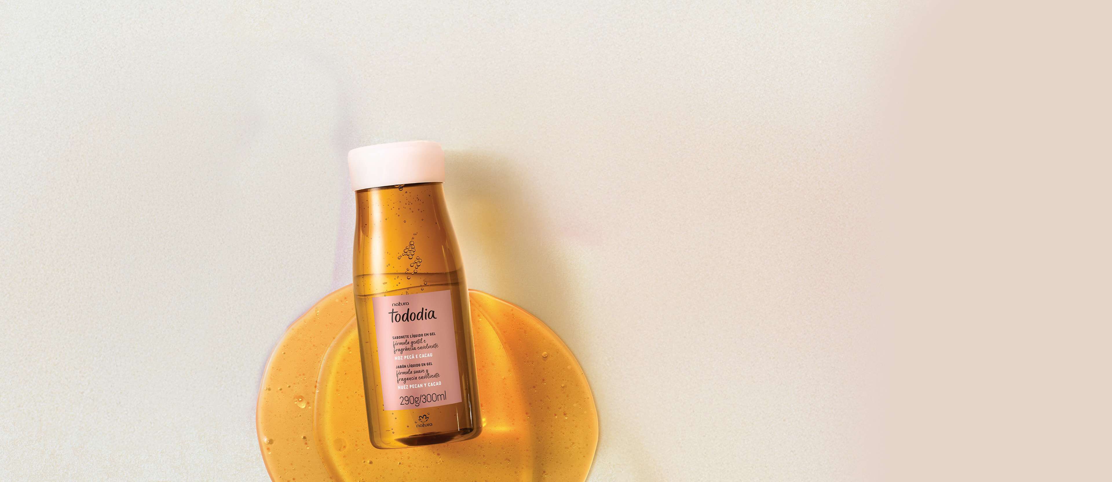 Jabón Líquido en Gel para el Cuerpo Tododia Nuez Pecán y Cacao