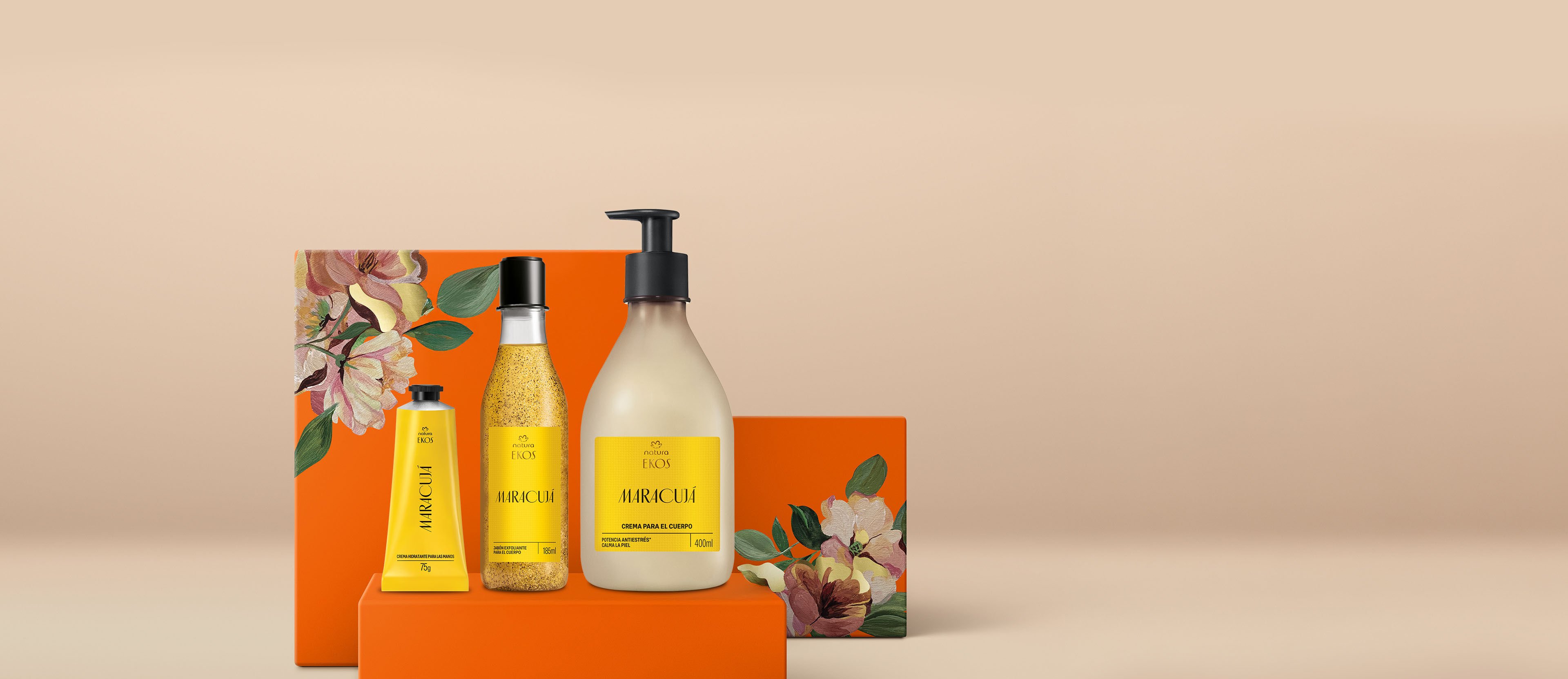 Regalo Madres Ekos Maracuyá (1 crema corporal + 1 crema manos + 1 jabón líquido exfoliante)