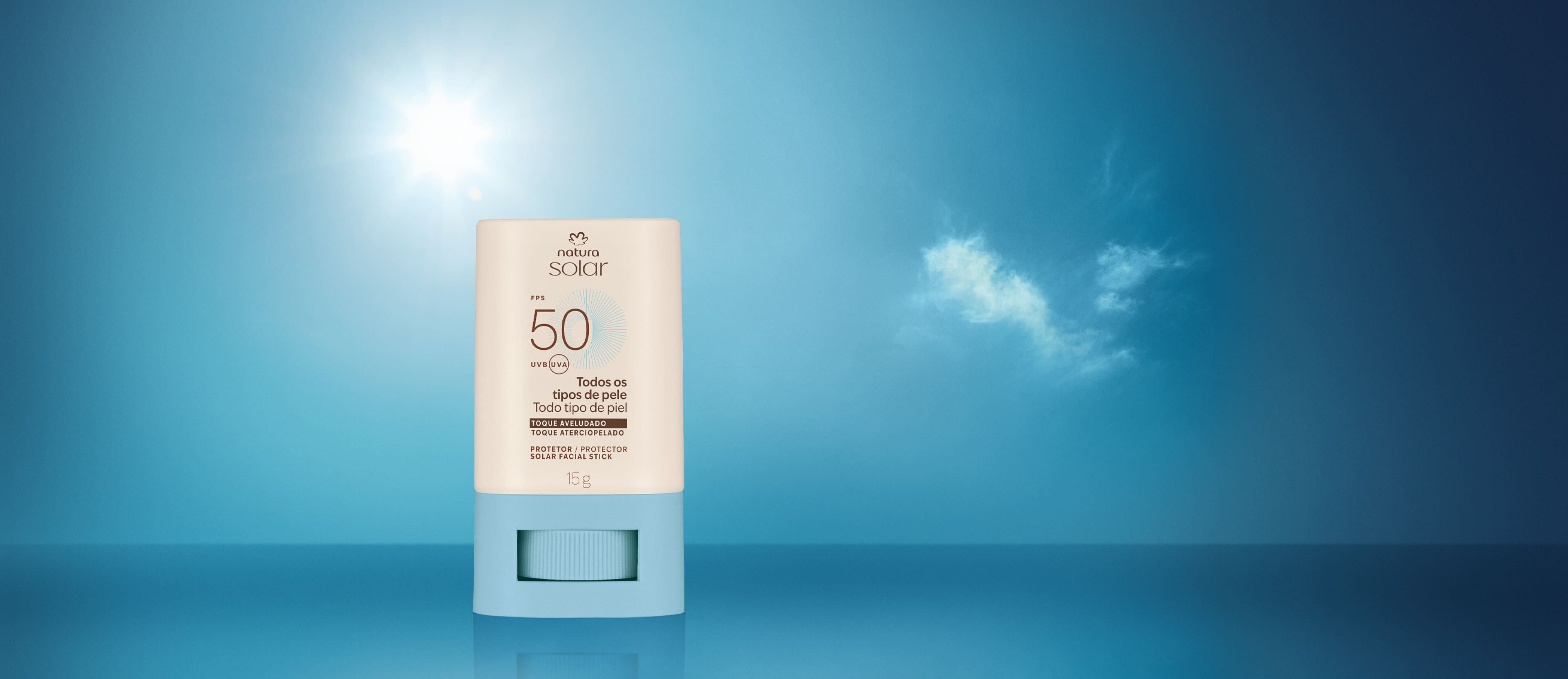 Protector Solar Facial en Barra FPS 50 Natura Solar 15 g