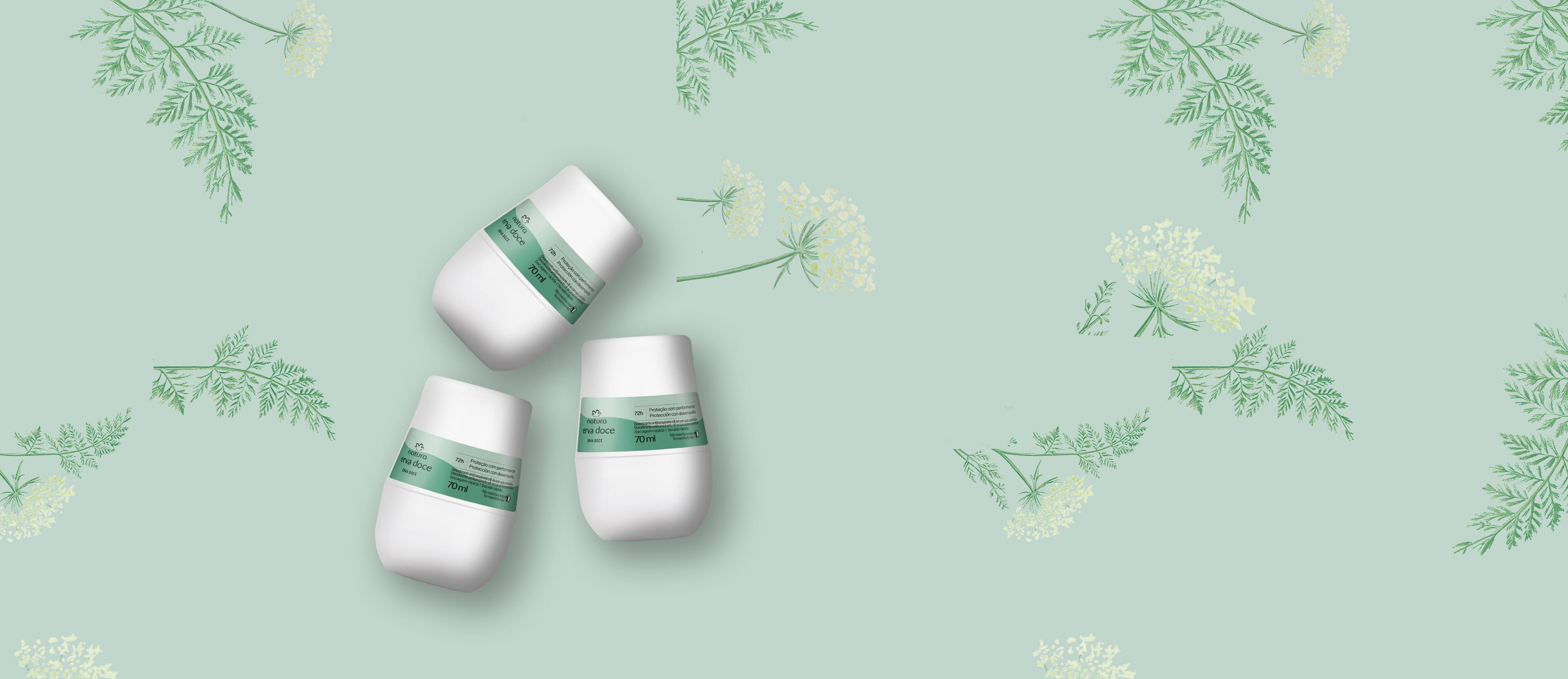 Kit Desodorante Antitranspirante Roll-on Erva Doce