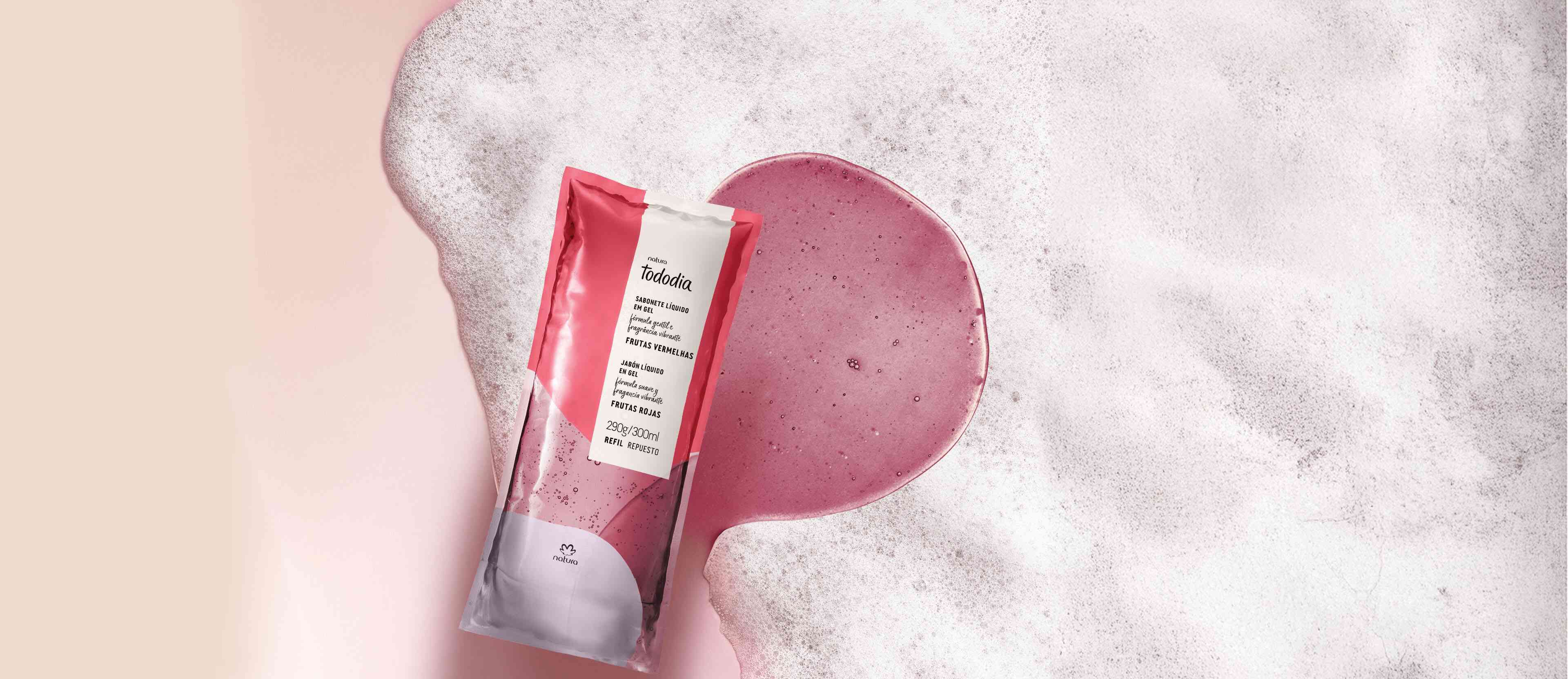 Repuesto Jabón Líquido Corporal Tododia Frutas Rojas 300 ml