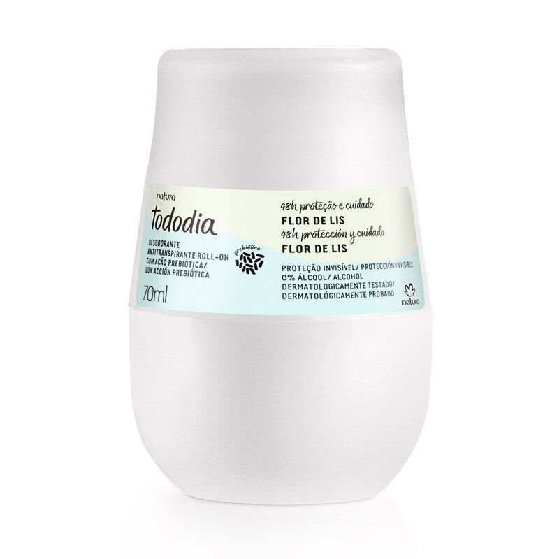 Desodorante Roll On Antitranspirante Prebiótico Tododia Flor de Lis 70 ml