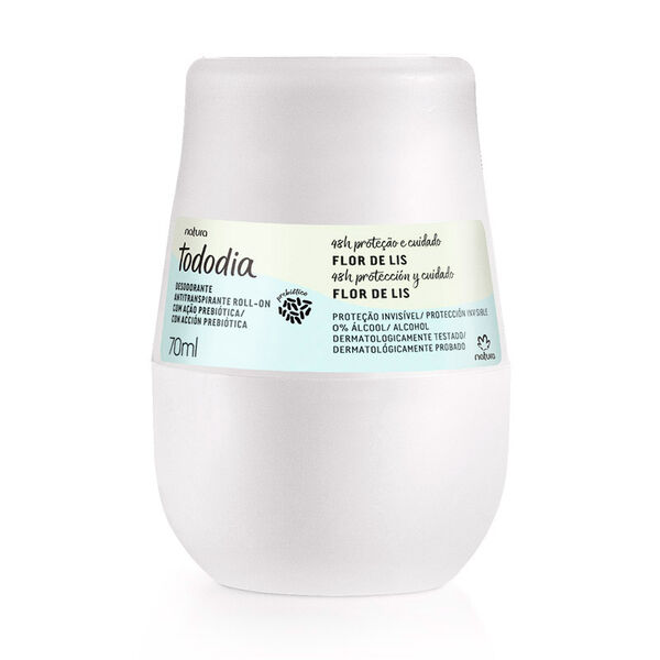 Desodorante Roll On Antitranspirante Prebiótico Tododia Flor de Lis 70 ml