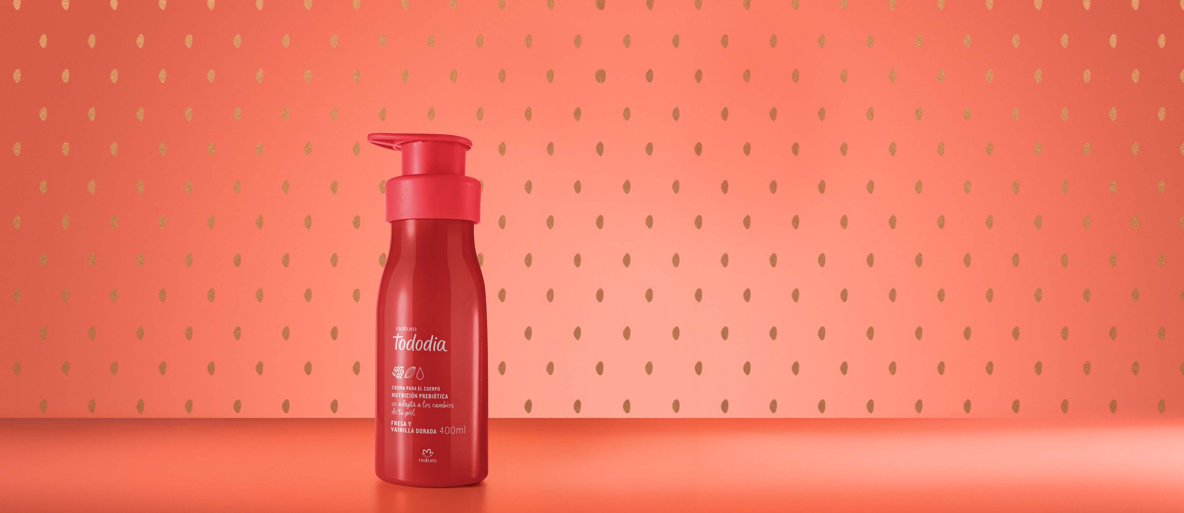 Crema Desodorante Nutritiva para el Cuerpo Tododia Fresa y Vainilla Dorada