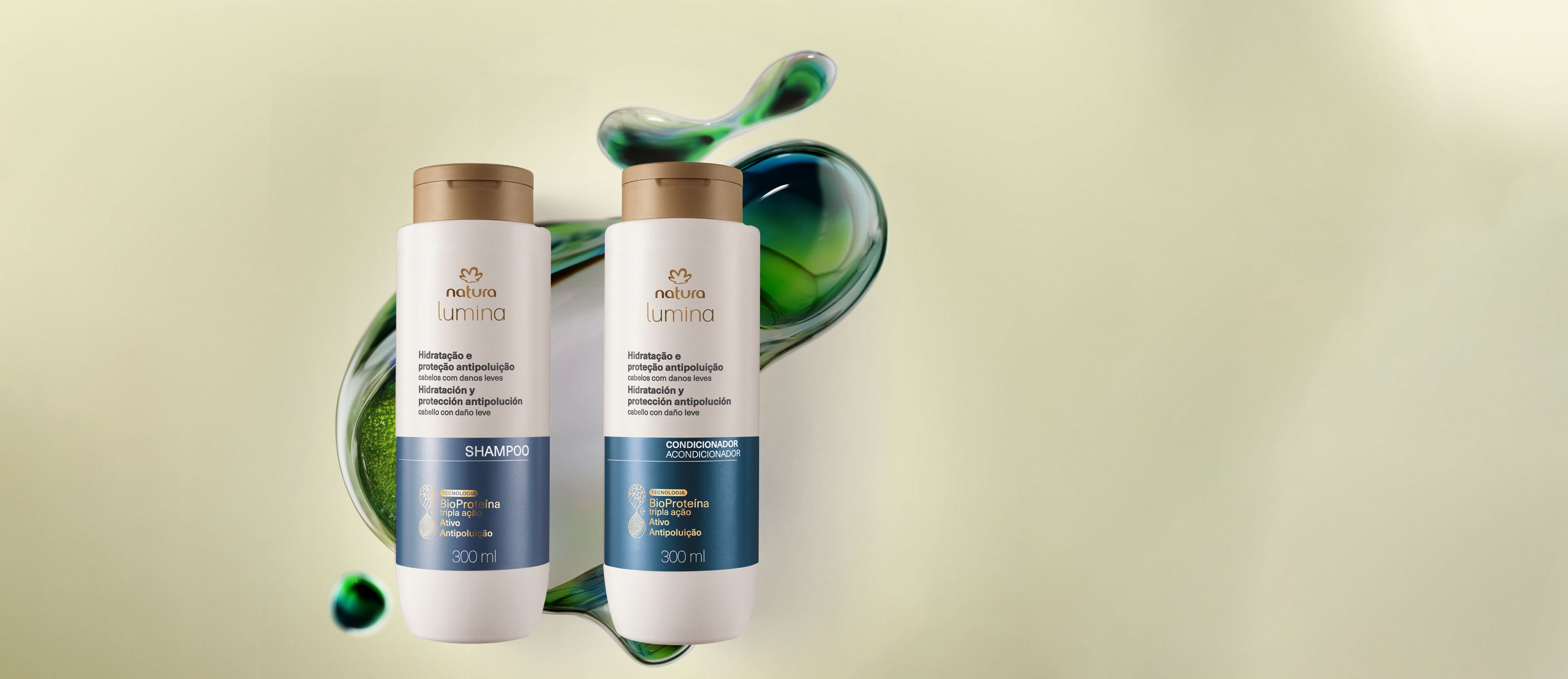 Kit Shampoo y Acondicionador Lumina Hidratación y Protección Antipolución
