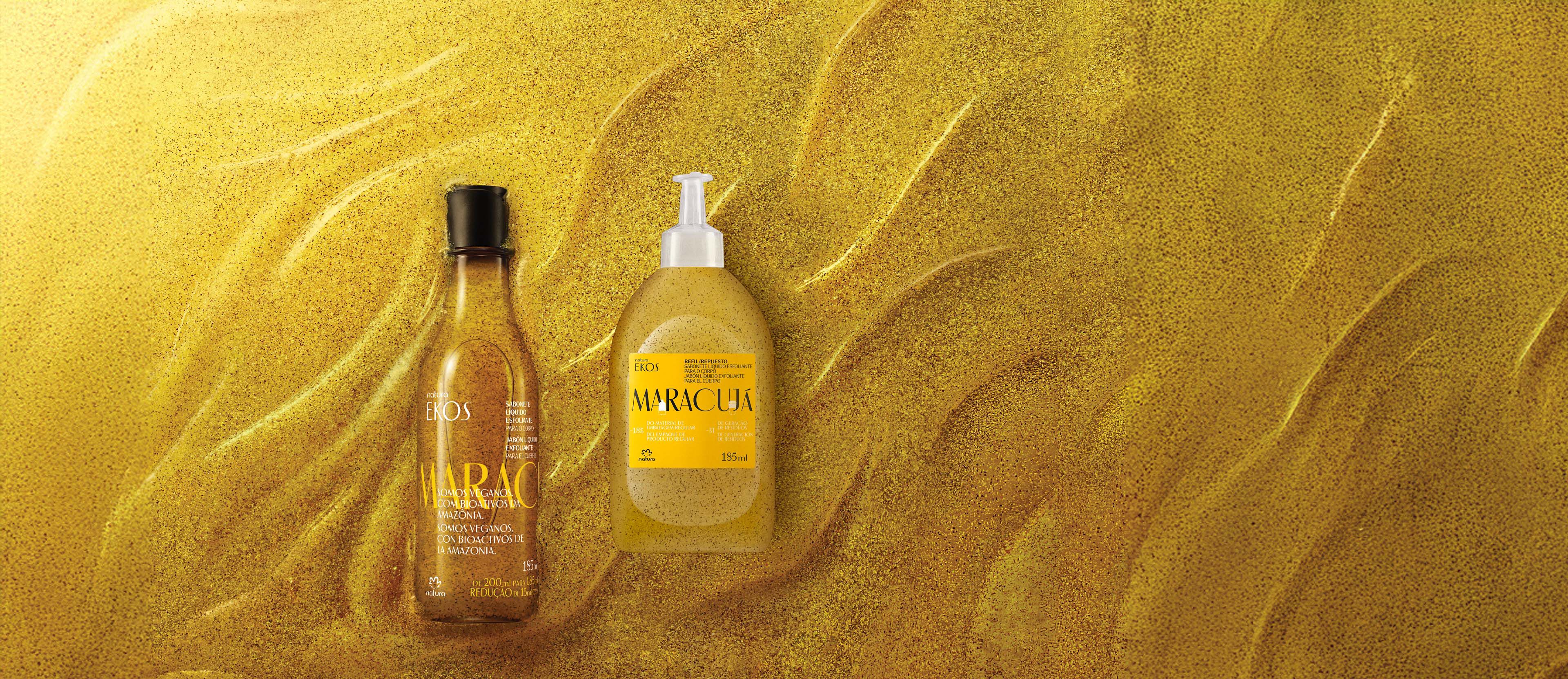 Kit Jabón Líquido Exfoliante Ekos Maracujá con Repuesto 2 un de 185 ml