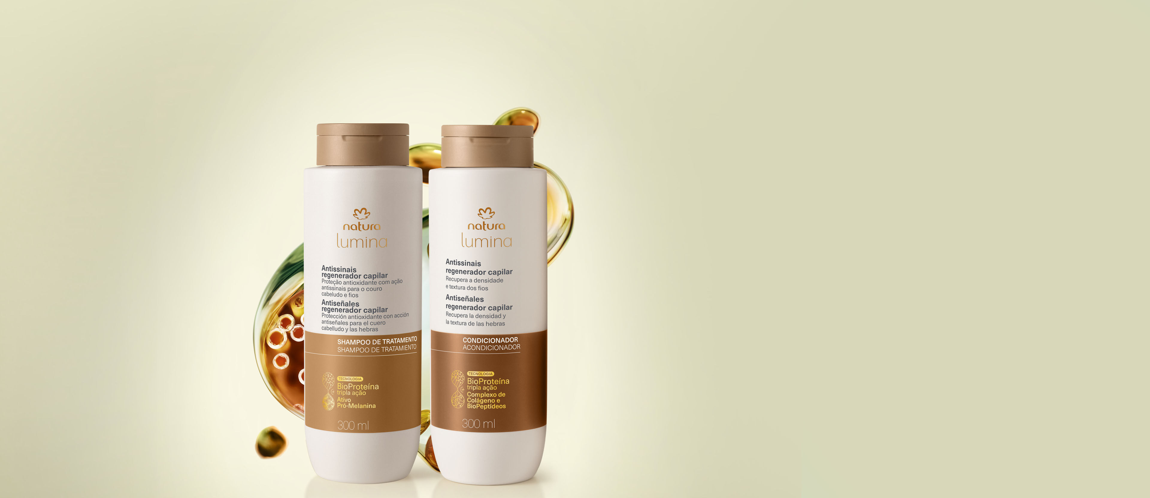 Kit Lumina Antiseñales Regenerador Capilar Shampoo y Acondicionador 2 un de 300 ml
